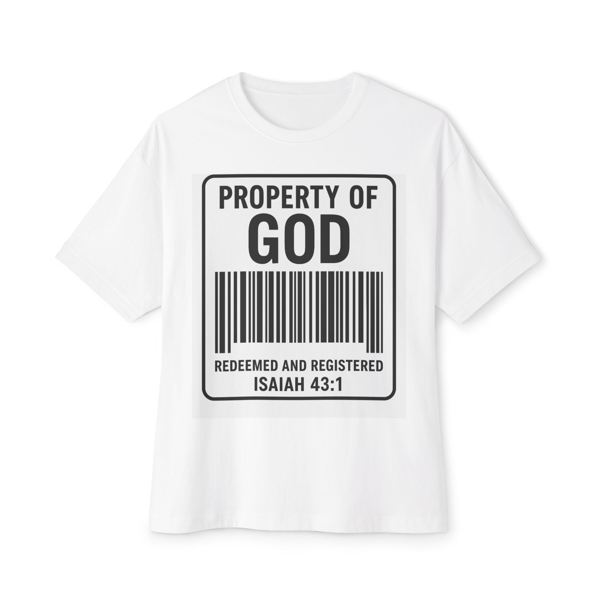 JKFstylez T-Shirt White / XS Unisex Oversized Property of God Boxy Tee -