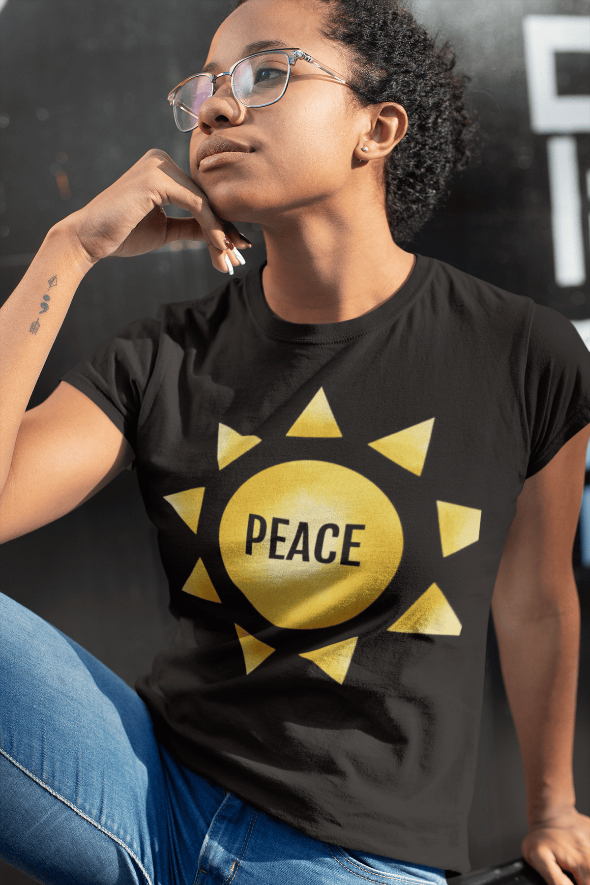 Printify T-Shirt Fruit of the SPirit Sunshine Sun Symbol T-Shirt