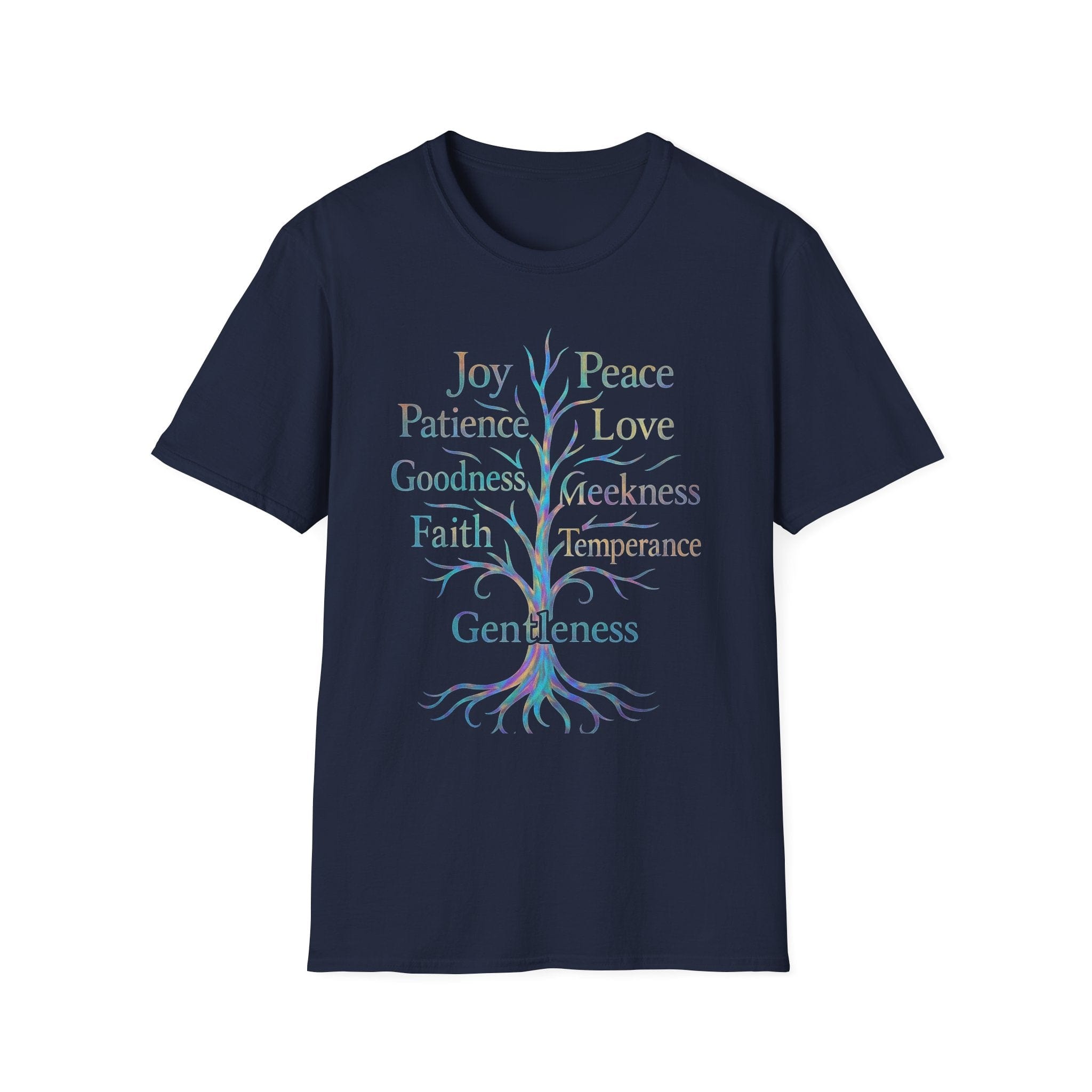 Printify T-Shirt XS / Navy Unisex Fruits of the Spirit Short Slv. T (L1)