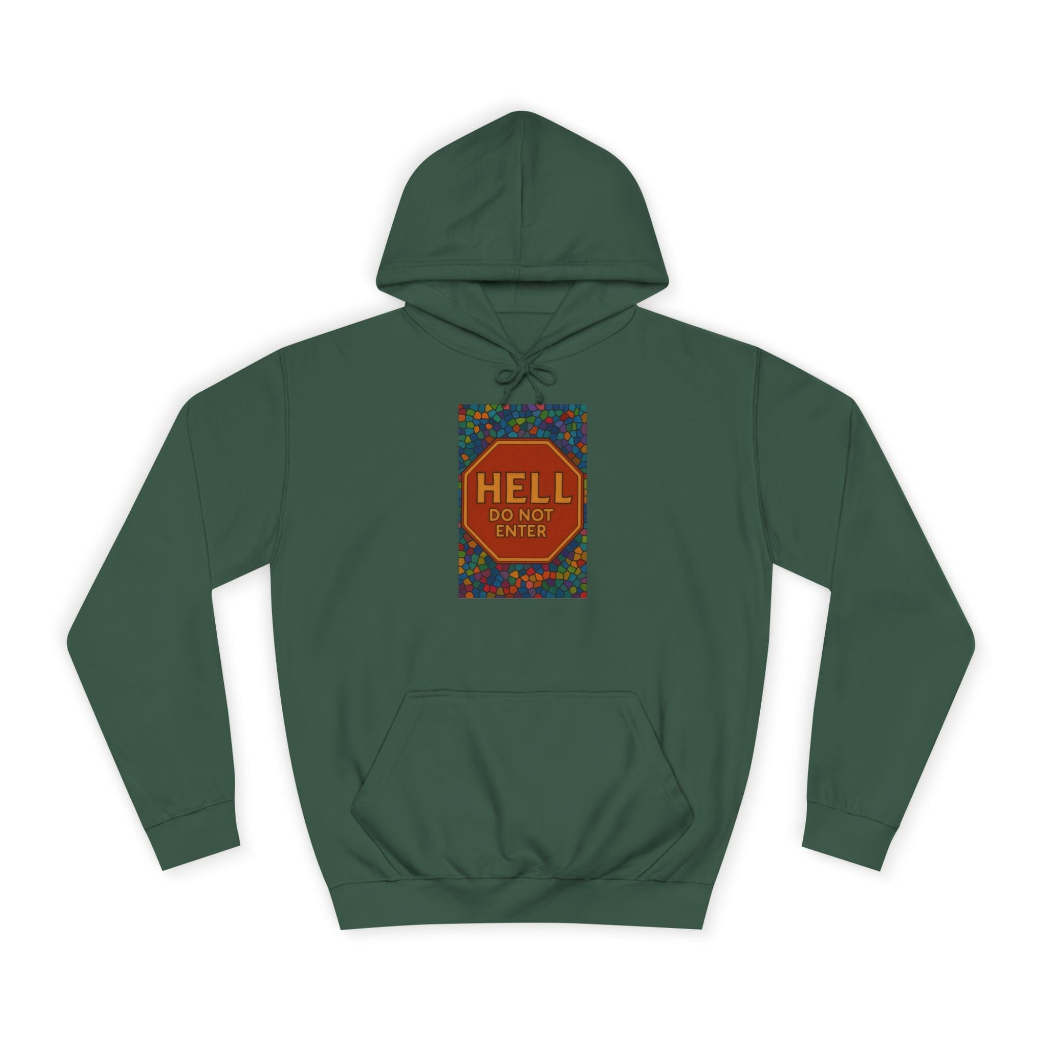 JKFstylez Hoodie Bottle Green / S Unisex 'Hell Do Not Enter' Hoodie