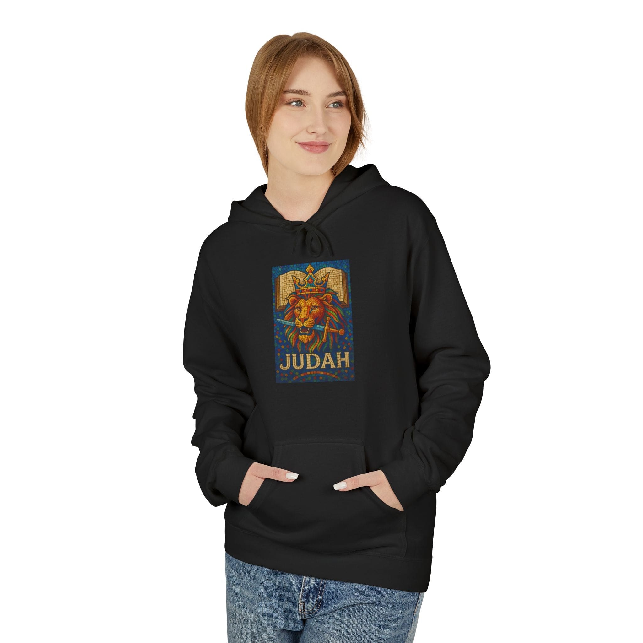JKFstylez Hoodie S / Black Unisex Judah Lion Fleece Hoodie