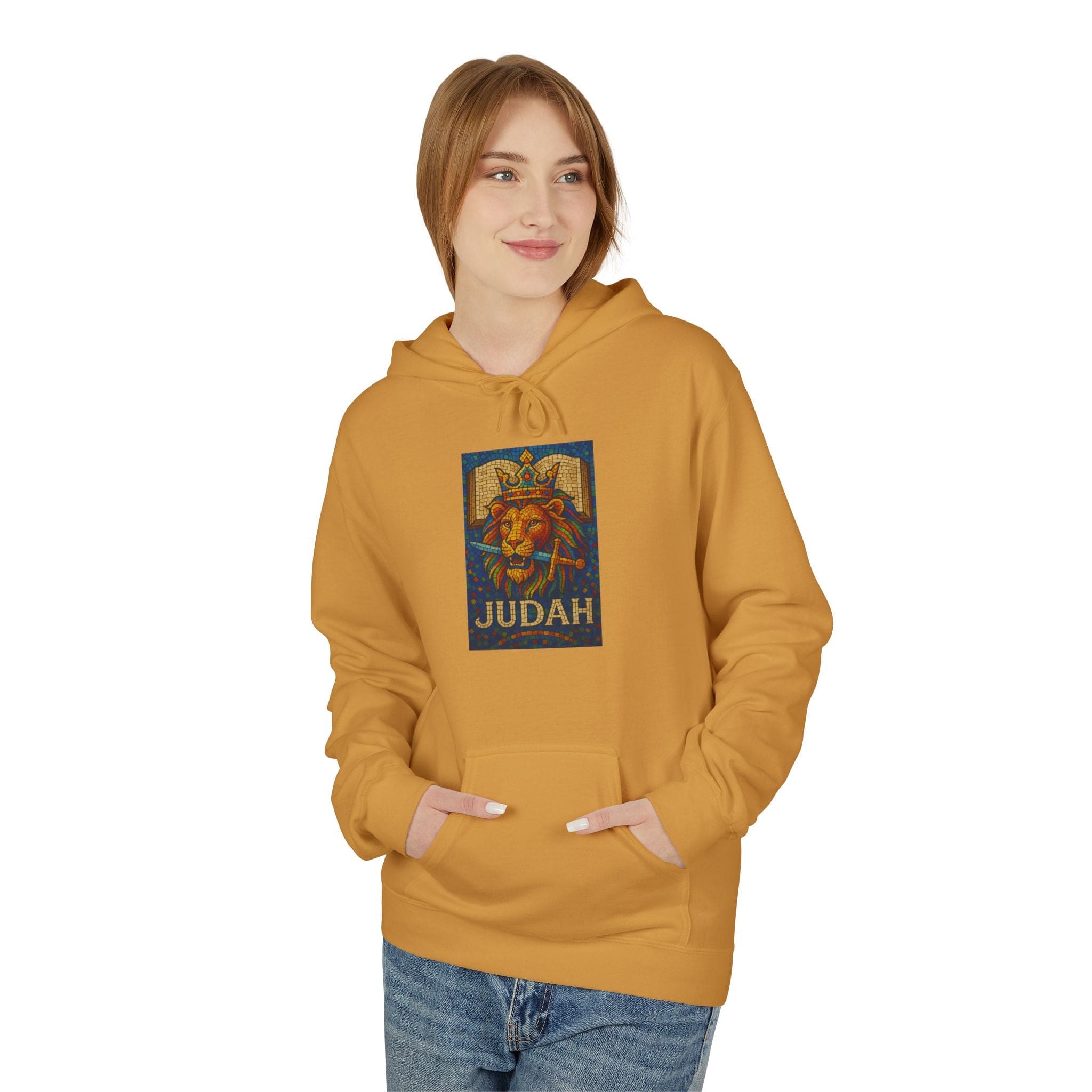 JKFstylez Hoodie S / Mustard Unisex Judah Lion Fleece Hoodie