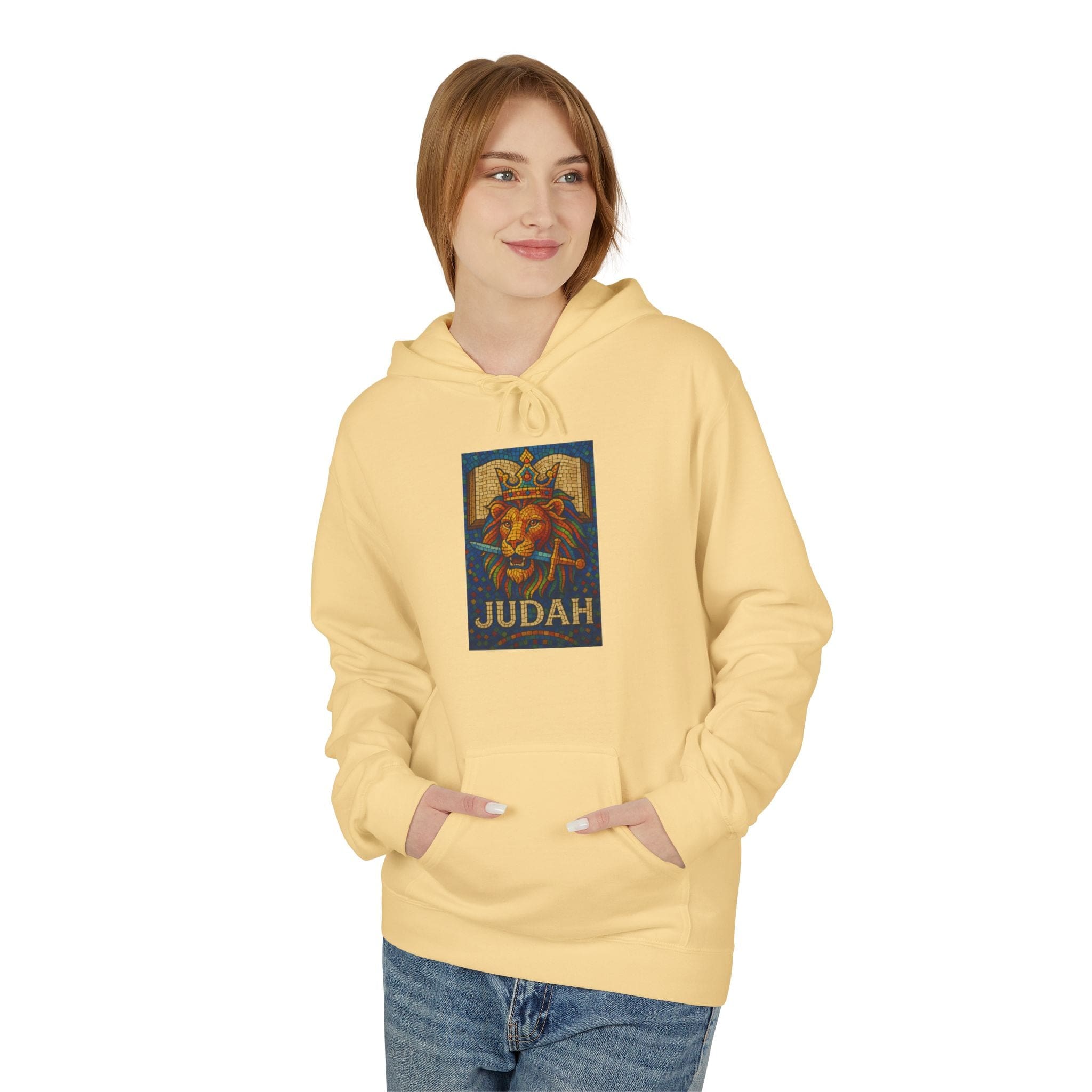 JKFstylez Hoodie S / Yellow Haze Unisex Judah Lion Fleece Hoodie