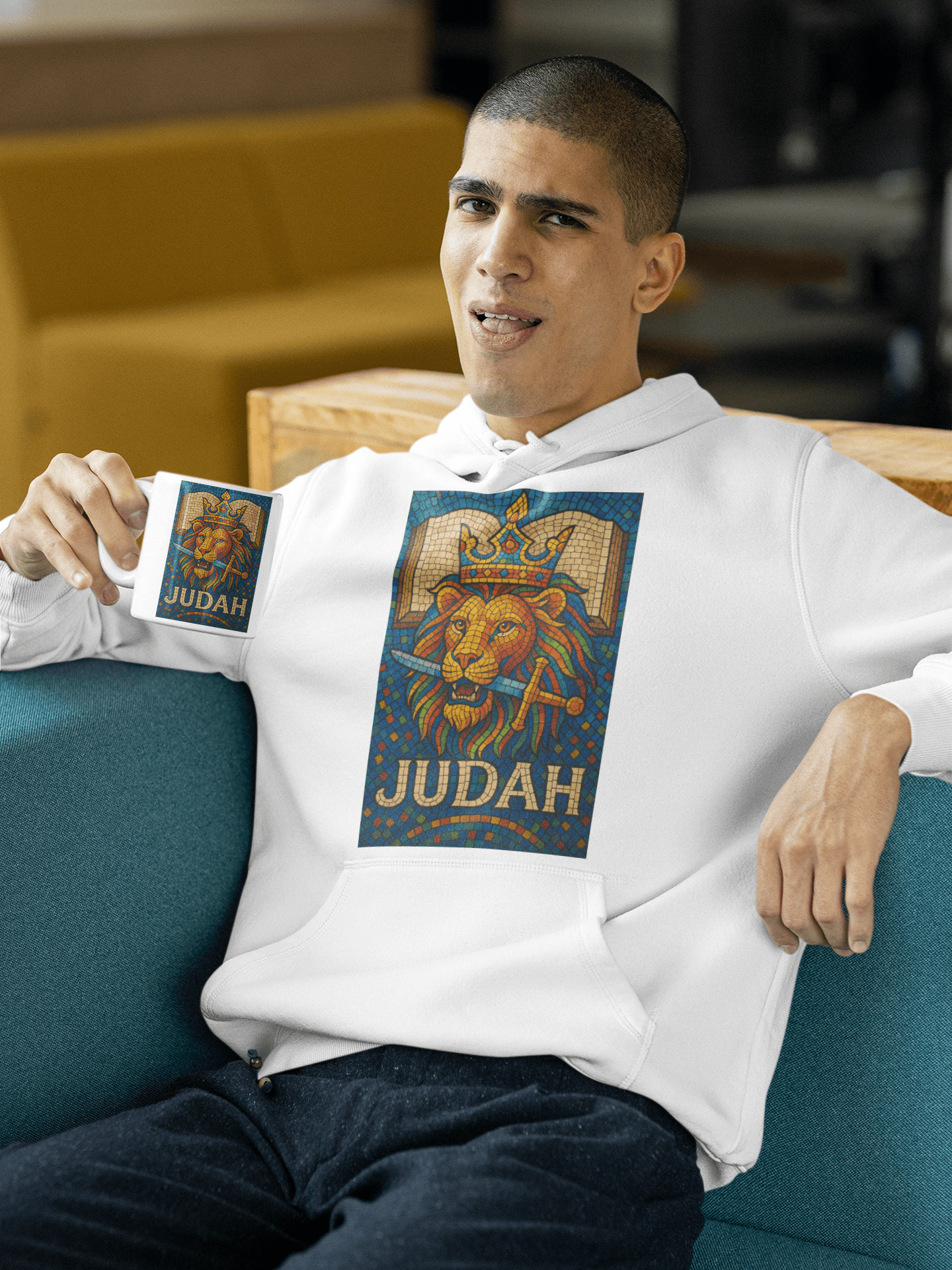 JKFstylez Hoodie Unisex Judah Lion Fleece Hoodie