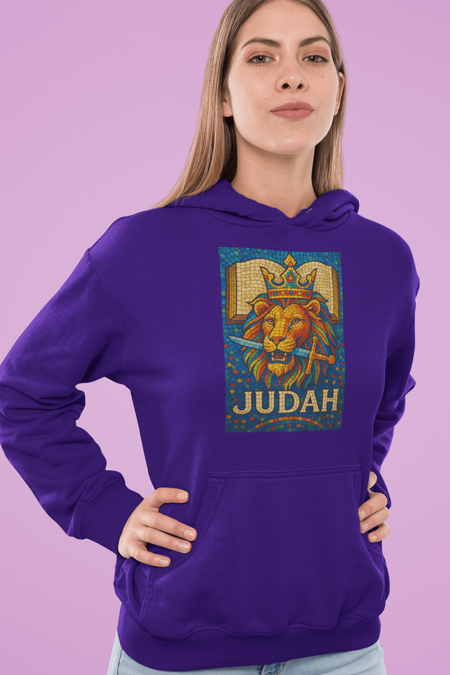 JKFstylez Hoodie Unisex Judah Lion Fleece Hoodie