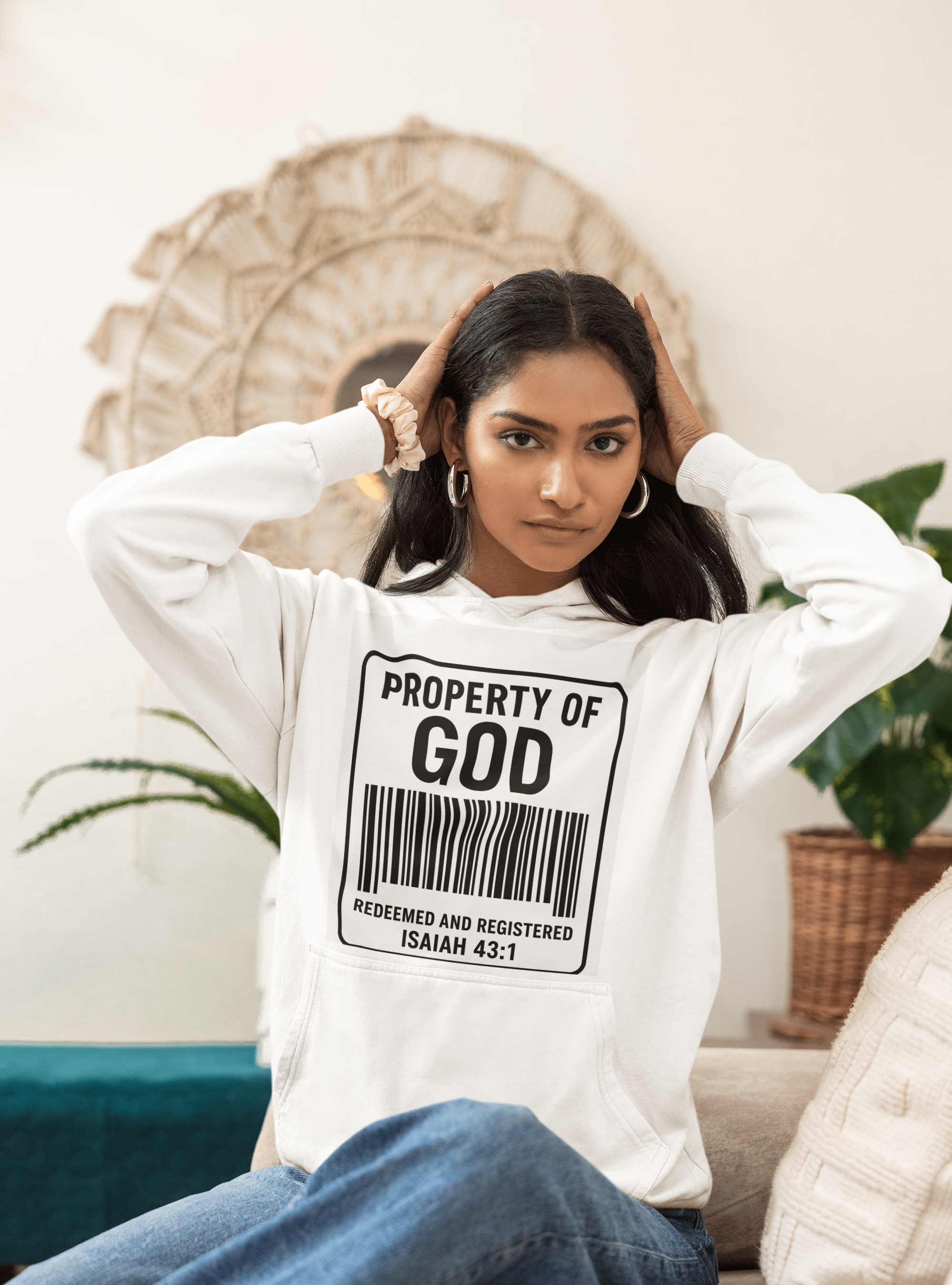 JKFstylez Hoodie Unisex Property of God Hoodie, Unisex