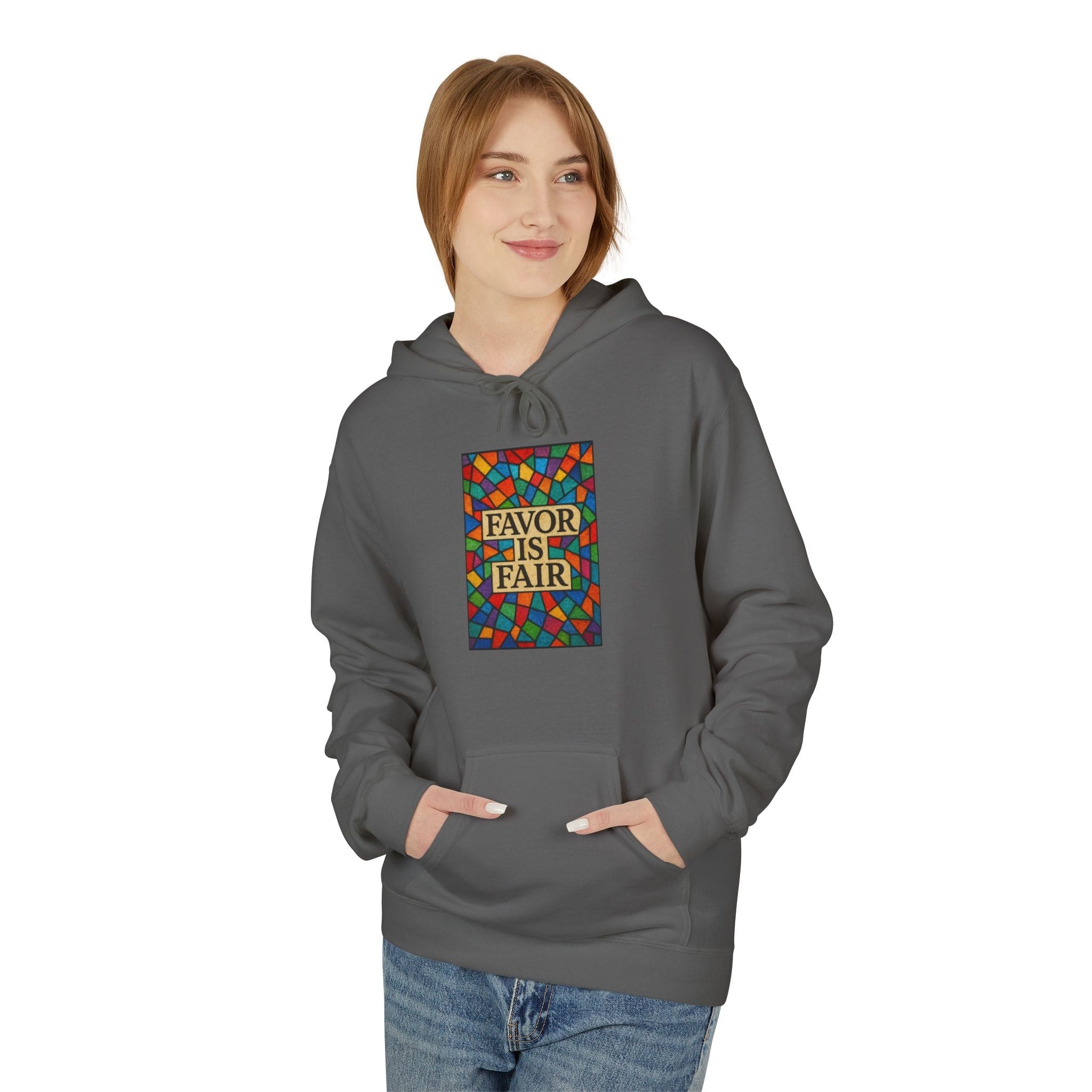 JKFstylez Hoodie Unisex Stained Glass Favor Is Fair Hoodie, Unisex Fashion Sweatshirt