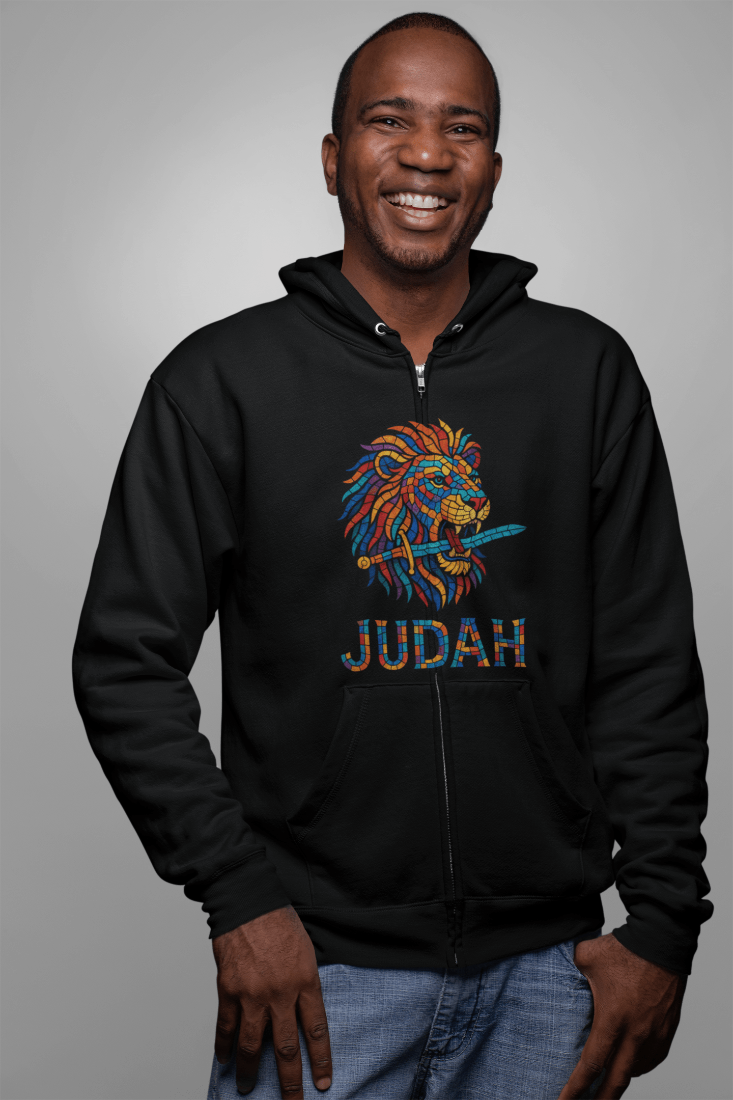JKFstylez Hoodie Unisex Vibrant Lion Design Hoodie: