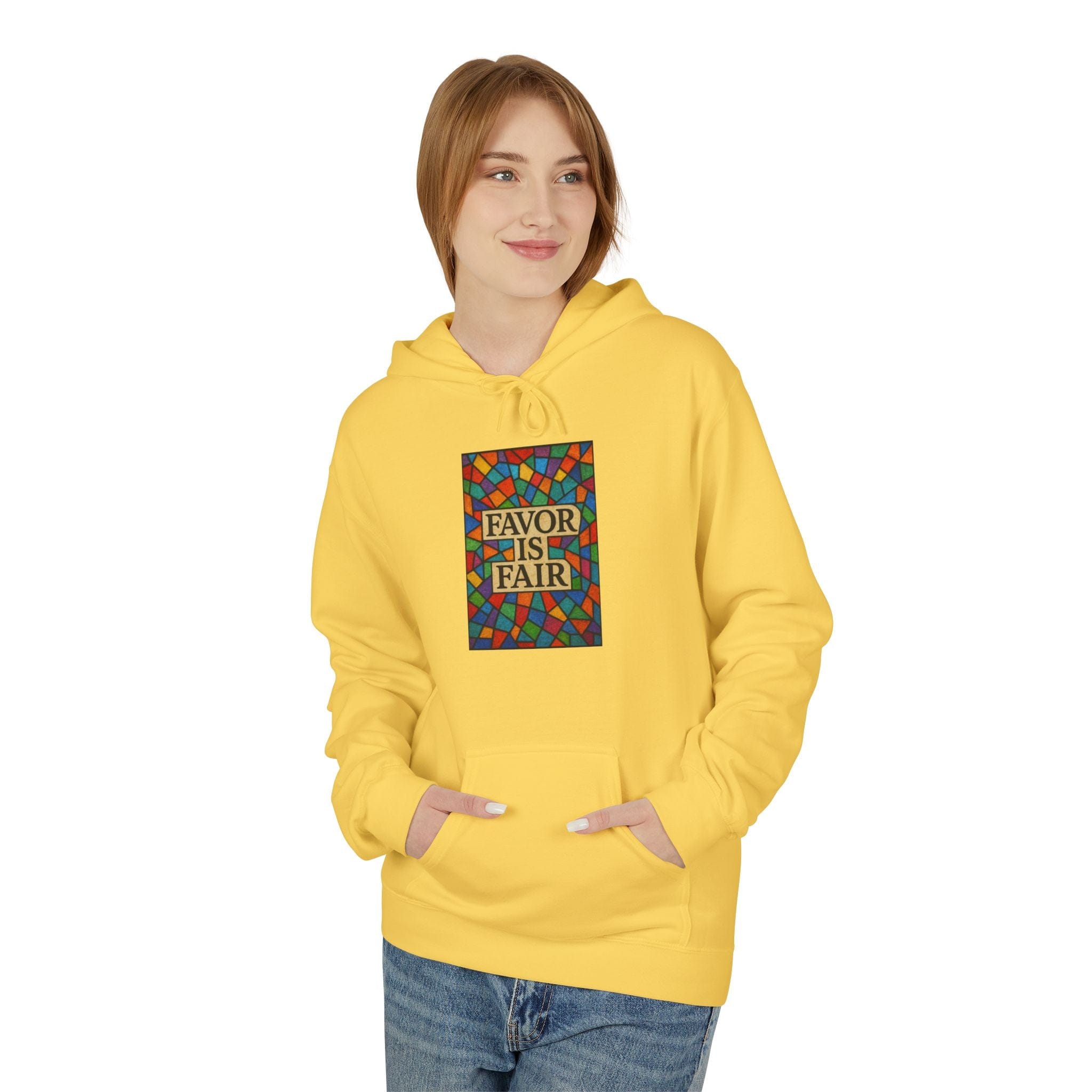 JKFstylez Hoodie United Stained Glass Favor Is Fair Hoodie, Unisex Fashion Sweatshirt