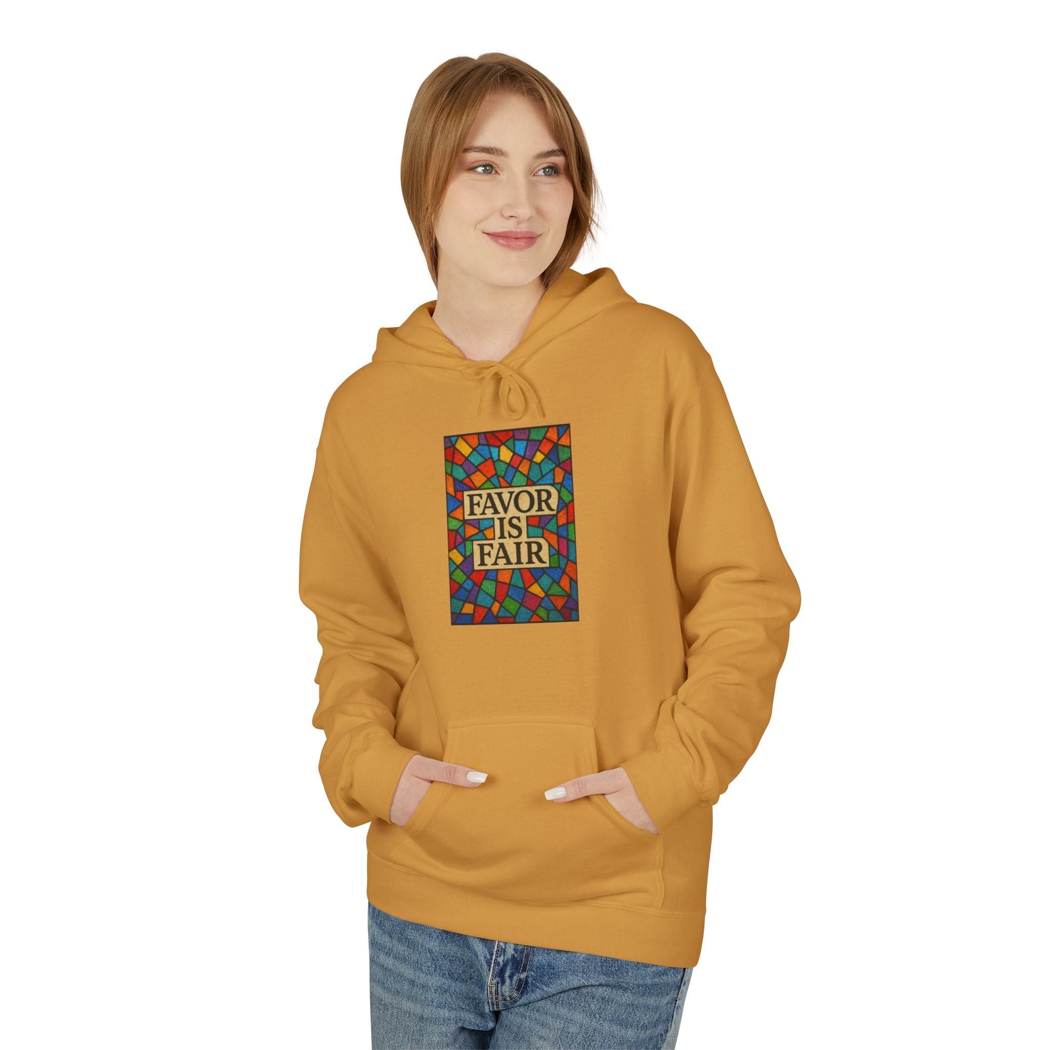 JKFstylez Hoodie United Stained Glass Favor Is Fair Hoodie, Unisex Fashion Sweatshirt