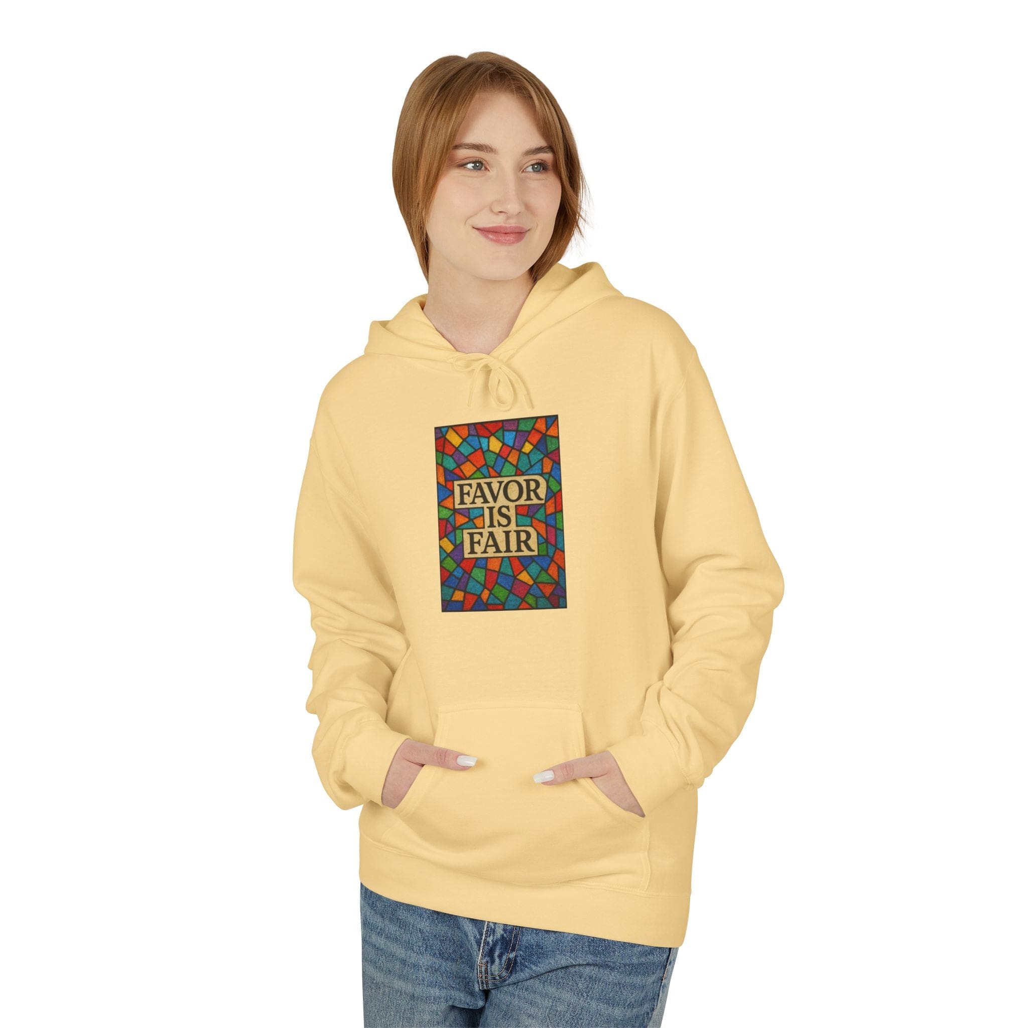 JKFstylez Hoodie United Stained Glass Favor Is Fair Hoodie, Unisex Fashion Sweatshirt