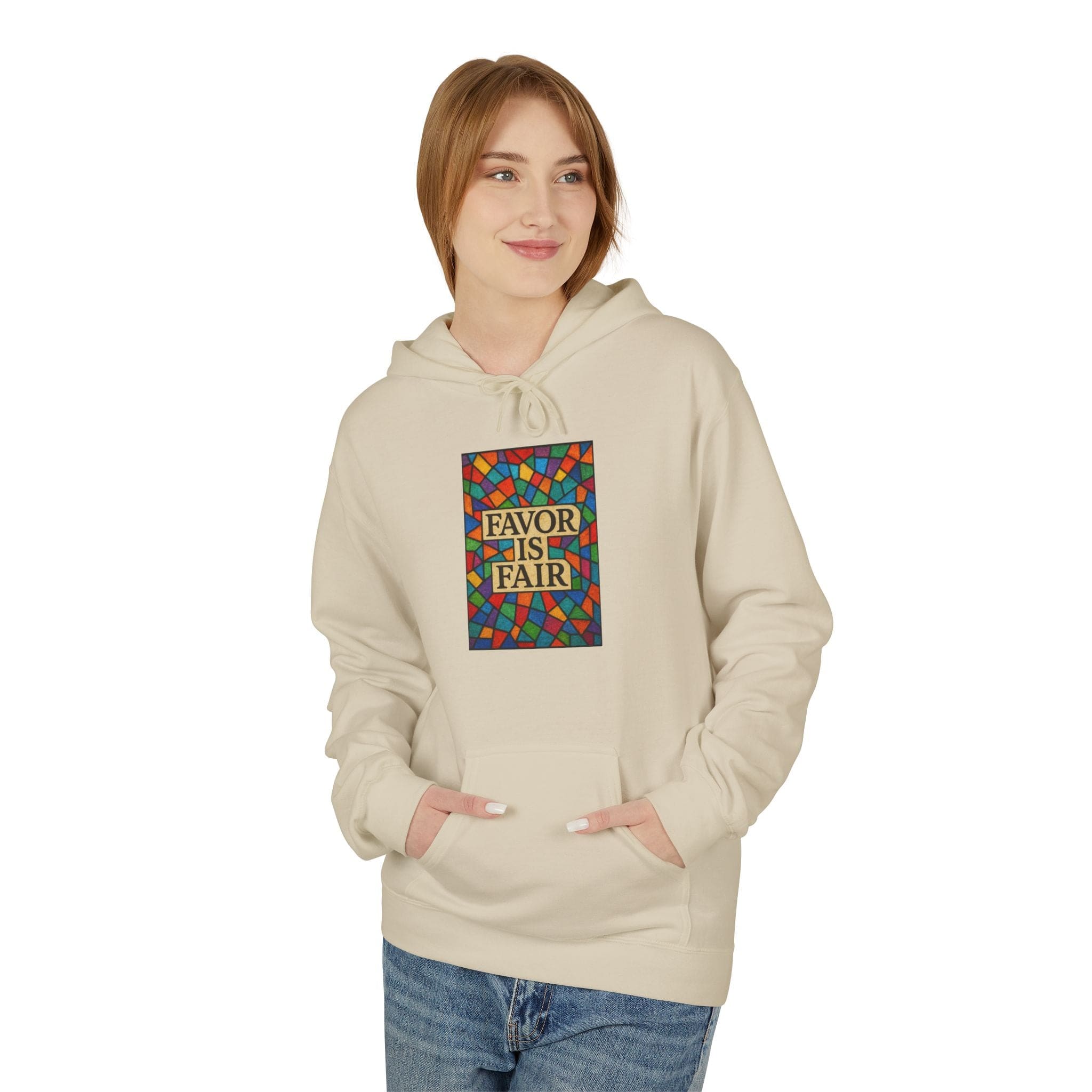 JKFstylez Hoodie United Stained Glass Favor Is Fair Hoodie, Unisex Fashion Sweatshirt