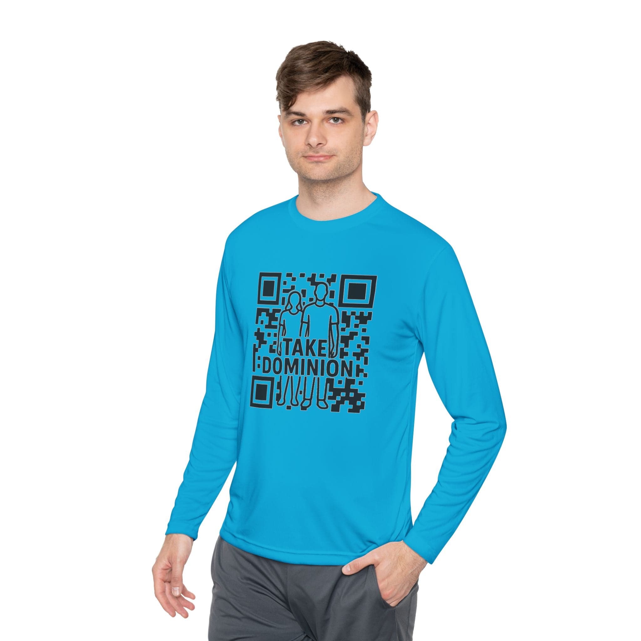 JKFstylez Long-sleeve Atomic Blue / XS Unisex QR Code Take Dominion Long Sleeve Tee