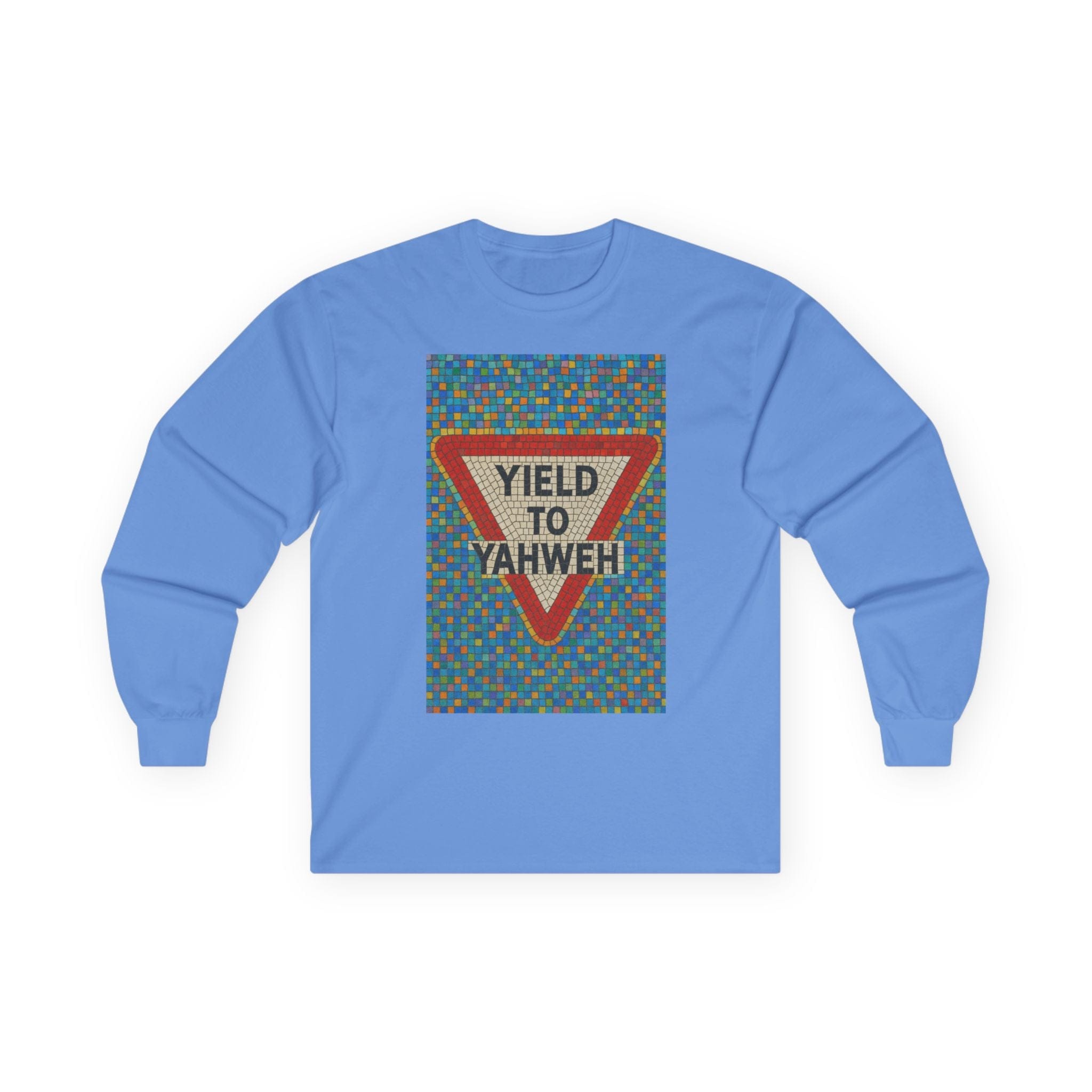 JKFstylez Long-sleeve Carolina Blue / S Unisex Long Sleeve Tee, Yield to Yahweh T-Shirt, Faith-Based Apparel