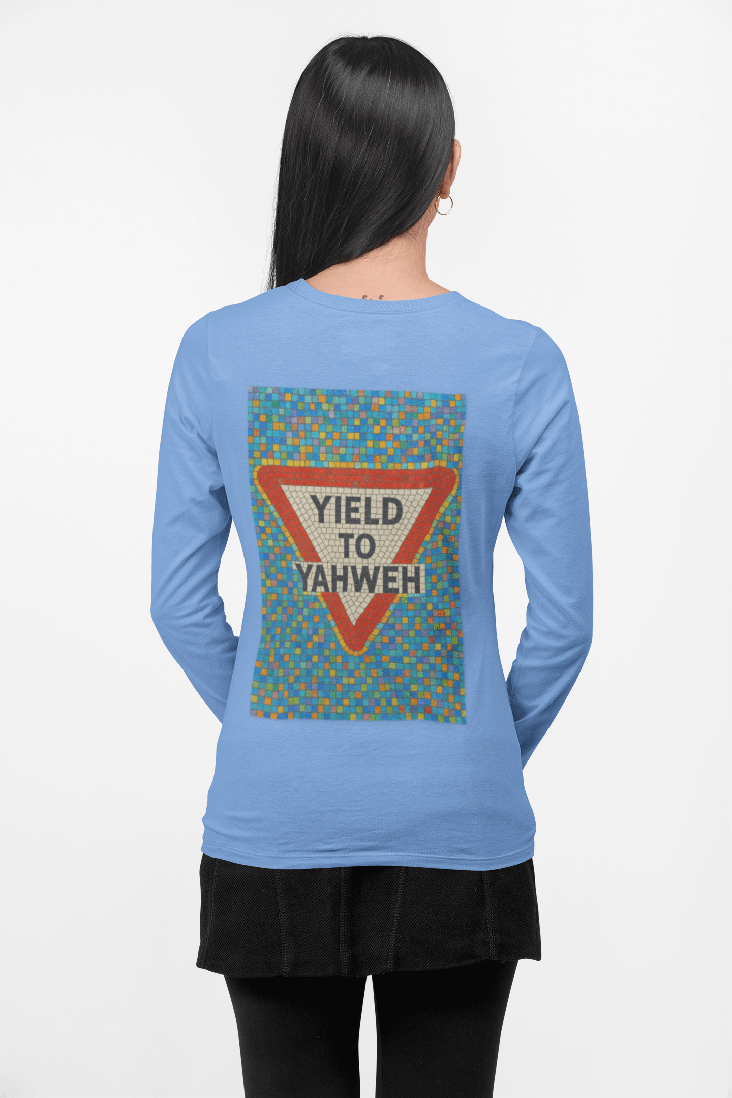 JKFstylez Long-sleeve Unisex Long Sleeve Tee, Yield to Yahweh T-Shirt, Faith-Based Apparel