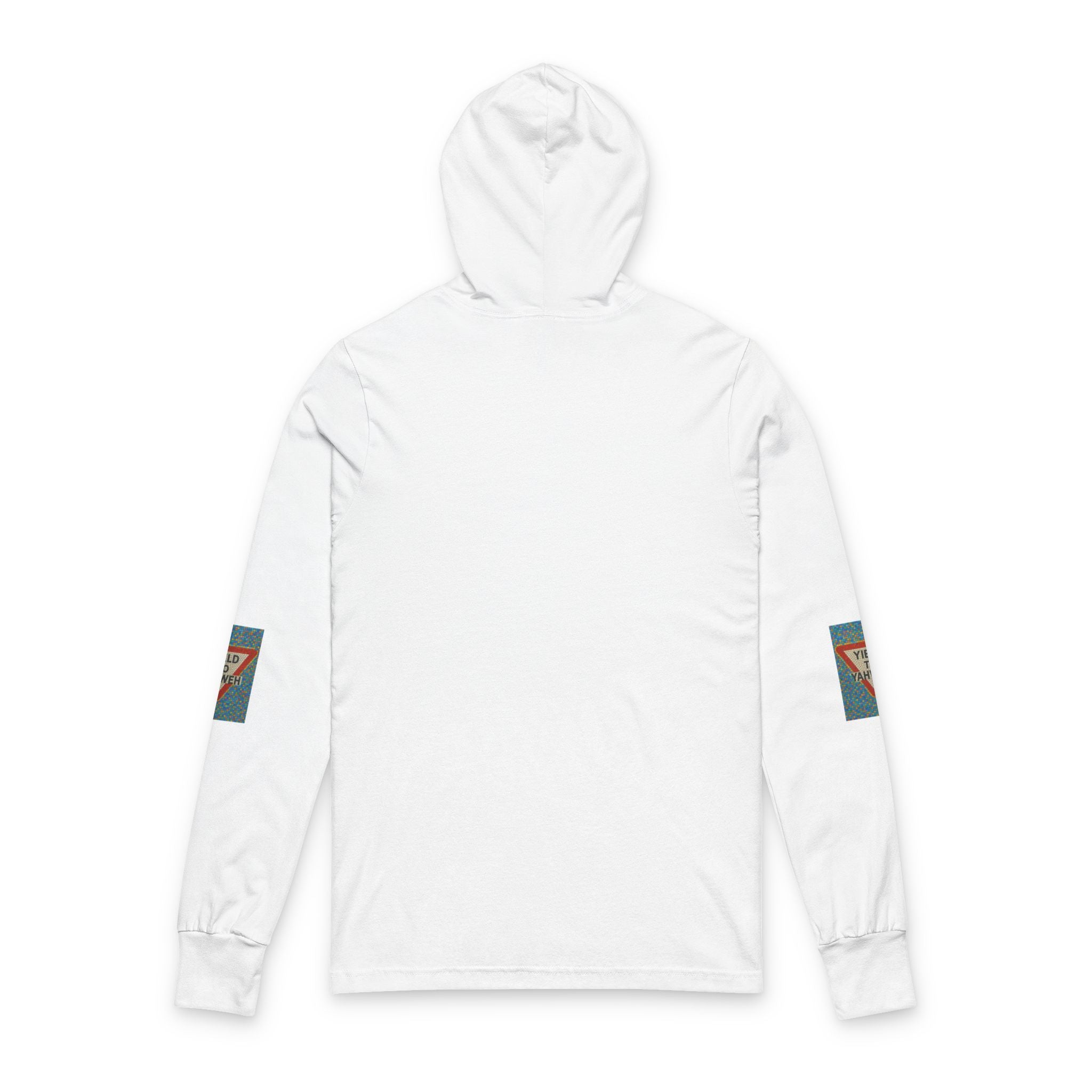 JKFstylez Long-sleeve Unisex Vibrant Praying Together Hooded Long Sleeve Tee | Spiritual Gift,