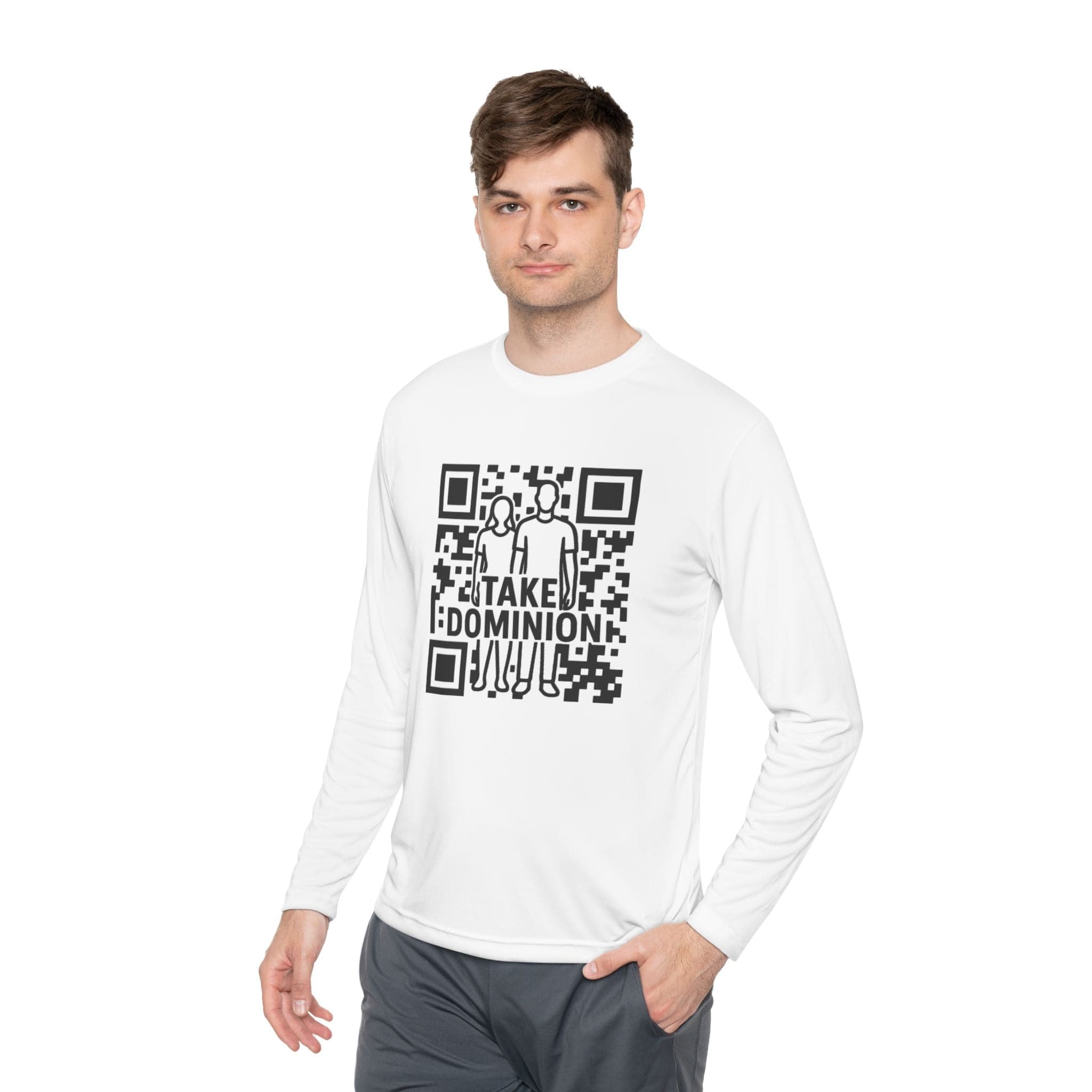 JKFstylez Long-sleeve White / XS Unisex QR Code Take Dominion Long Sleeve Tee