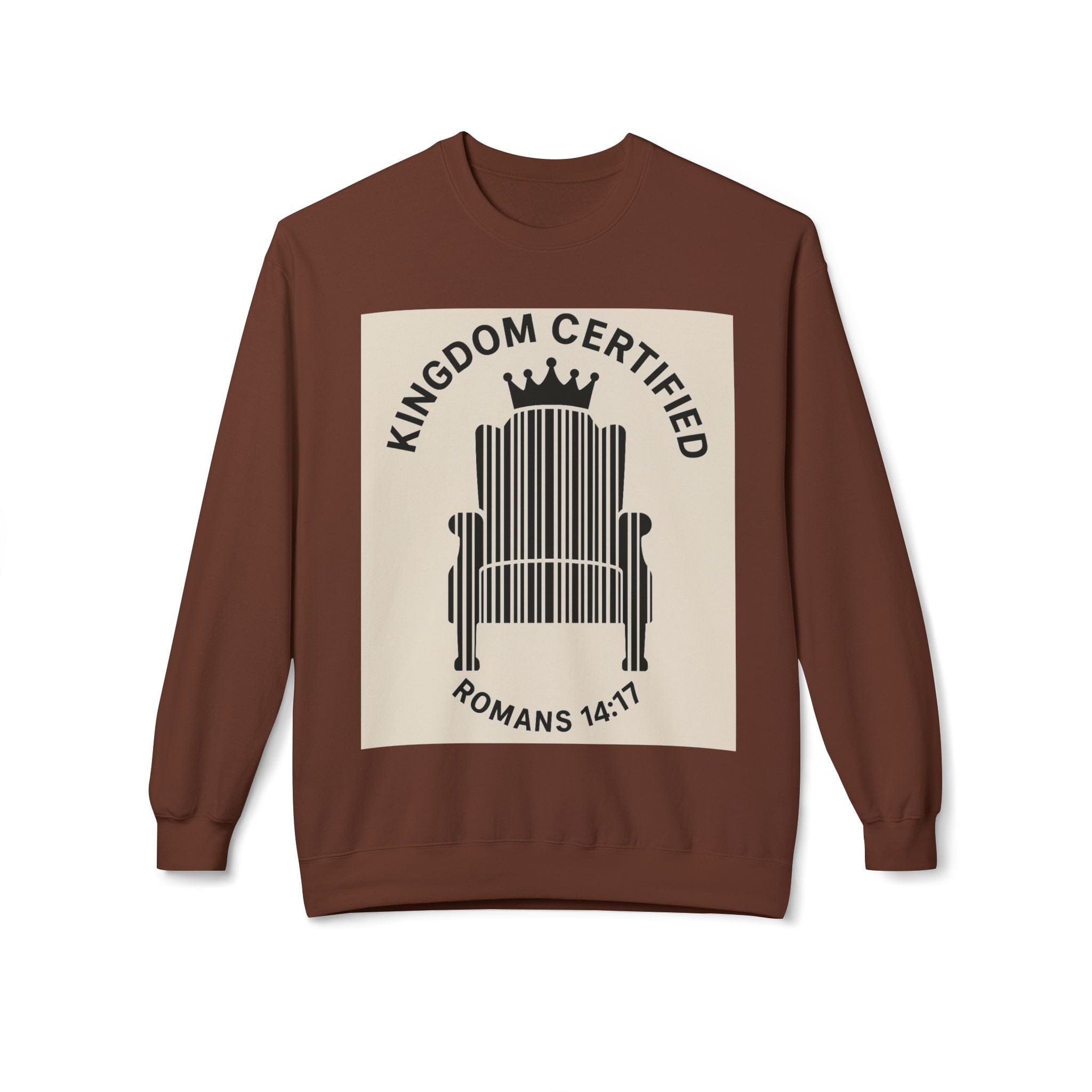 JKFstylez Sweatshirt Cocoa / S Unisex Kingdom Certified Crewneck Sweatshirt, Cozy Christian Sweatshirt, Inspirational Fleece, Faith-Based Apparel, Gift for Believers