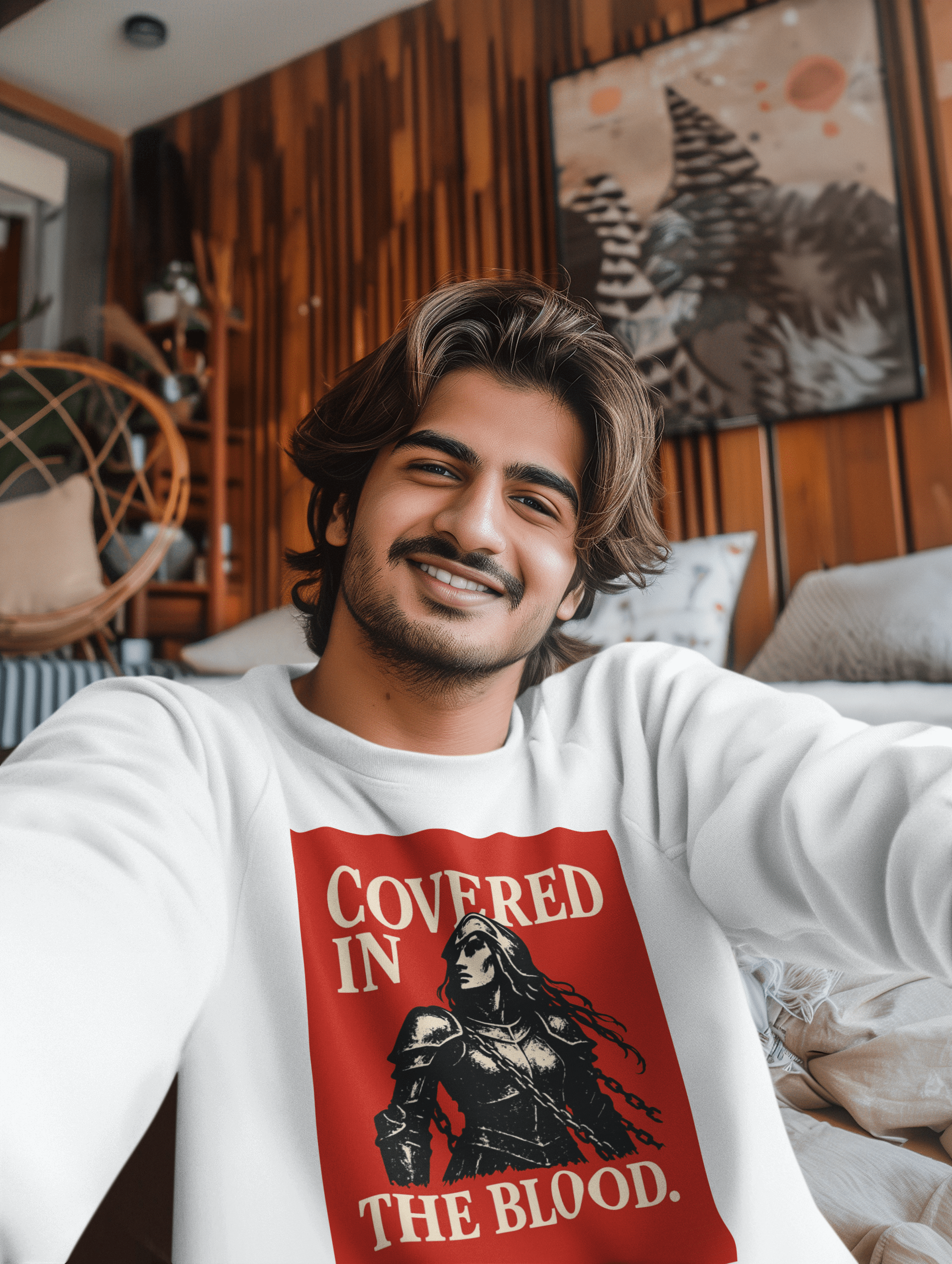 JKFstylez Sweatshirt Covered in the Blood Graphic Sweatshirt