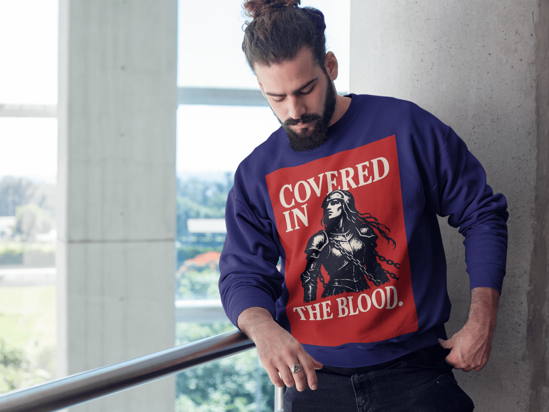 JKFstylez Sweatshirt Covered in the Blood Graphic Sweatshirt