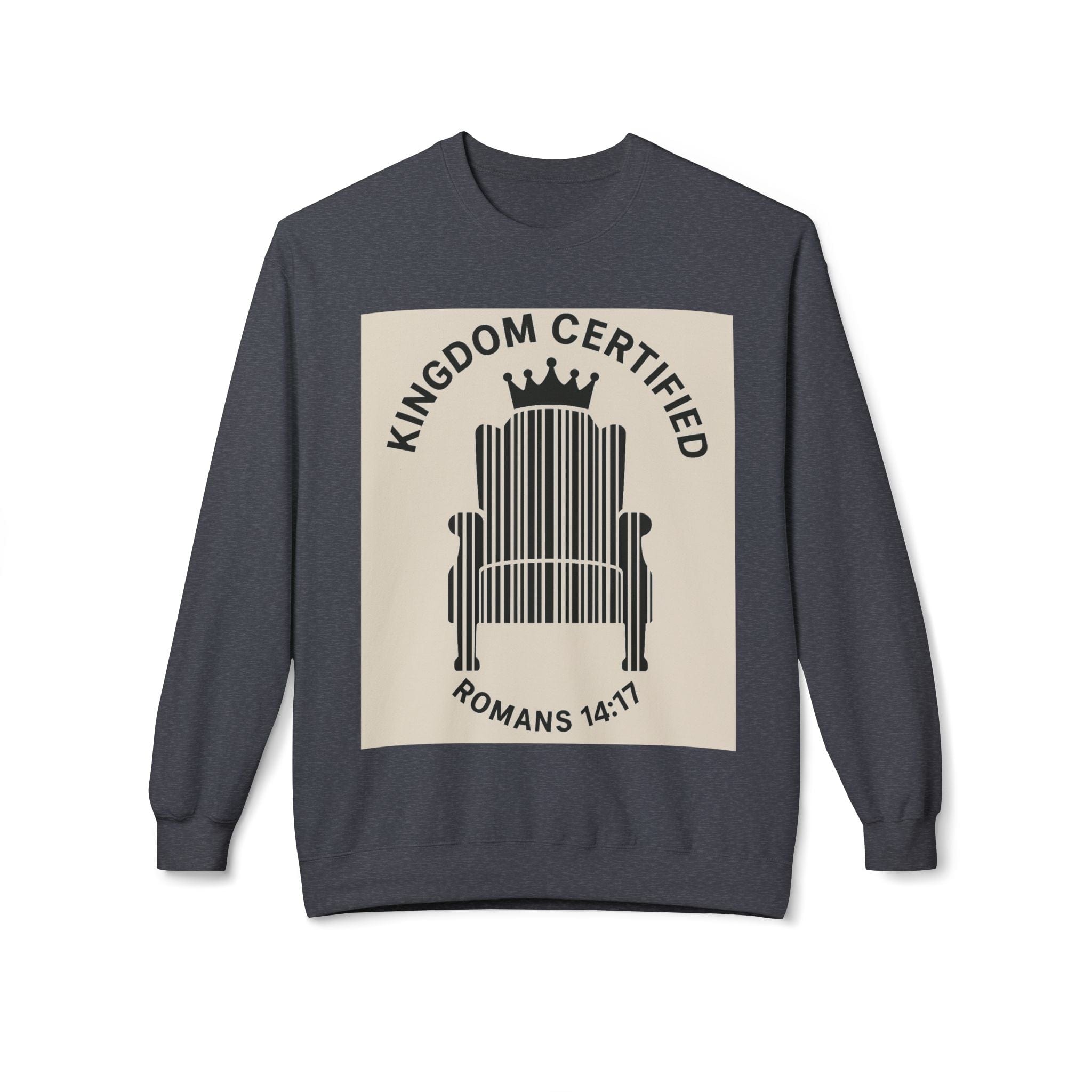JKFstylez Sweatshirt Dark Heather / S Unisex Kingdom Certified Crewneck Sweatshirt, Cozy Christian Sweatshirt, Inspirational Fleece, Faith-Based Apparel, Gift for Believers