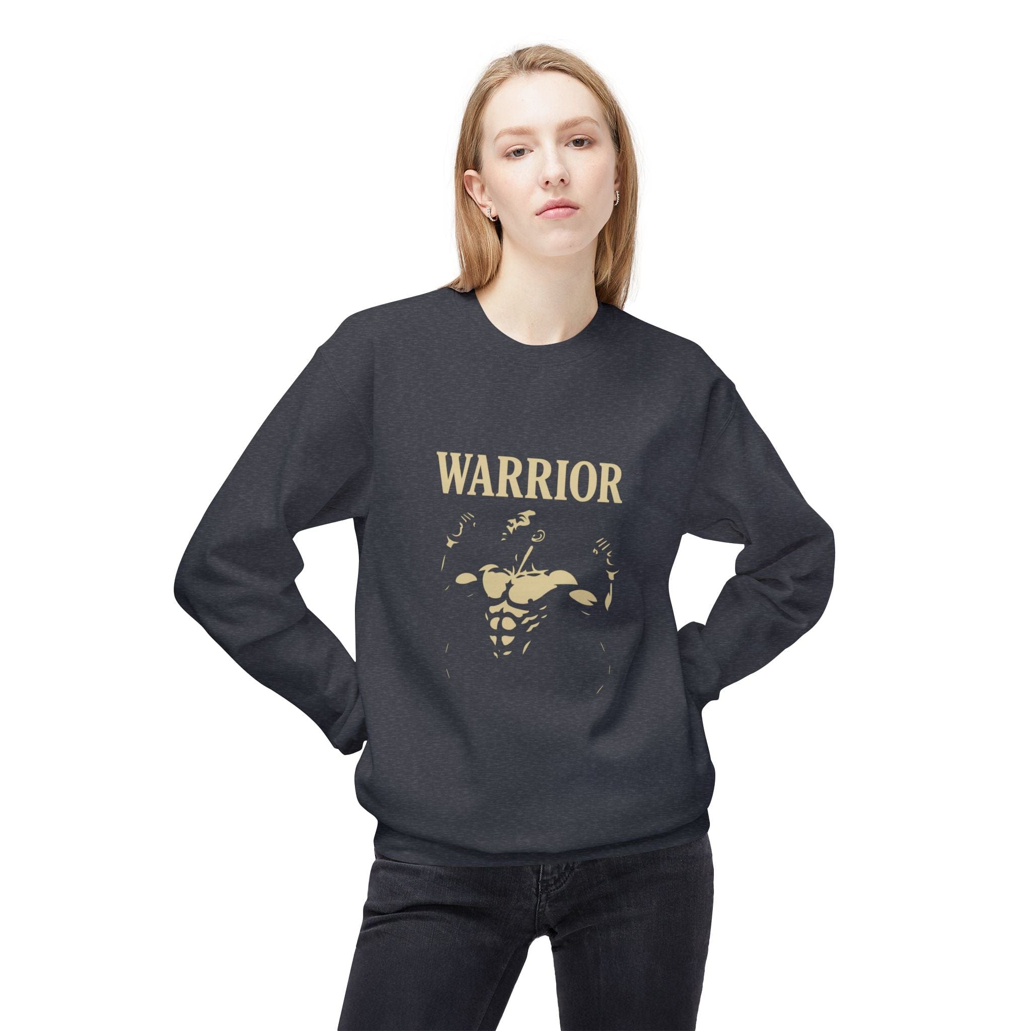 JKFstylez Sweatshirt Dark Heather / S Warrior Sweatshirt