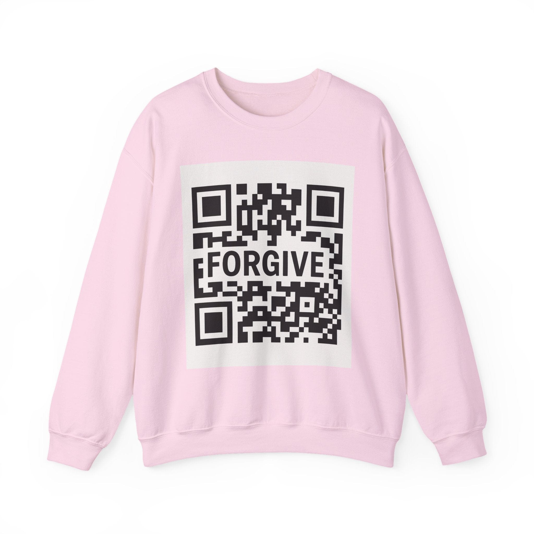 JKFstylez Sweatshirt Light Pink / S Forgive QR Code Unisex Heavy Blend Crewneck Sweatshirt