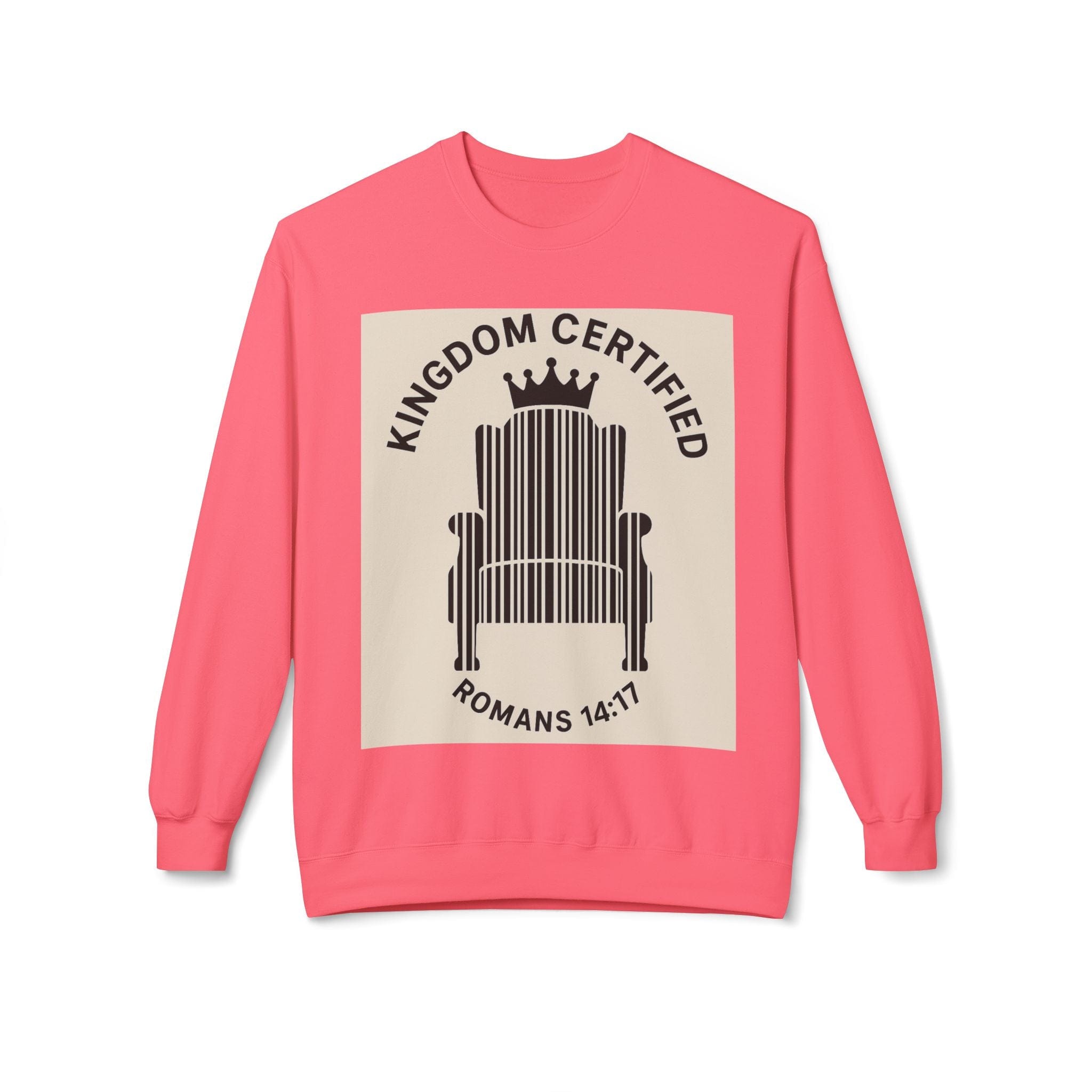 JKFstylez Sweatshirt Pink Lemonade / S Unisex Kingdom Certified Crewneck Sweatshirt, Cozy Christian Sweatshirt, Inspirational Fleece, Faith-Based Apparel, Gift for Believers