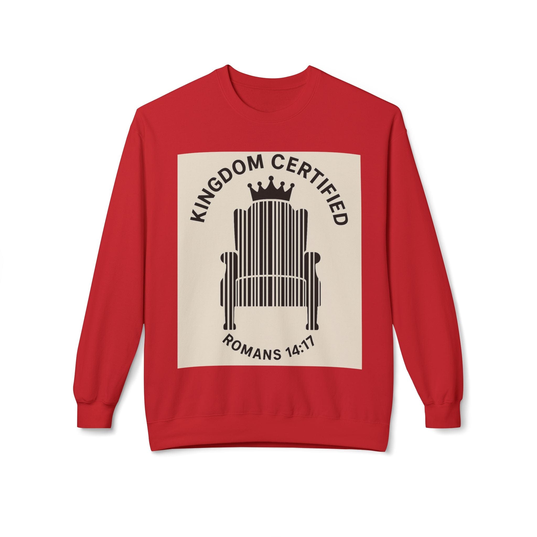 JKFstylez Sweatshirt Red / S Unisex Kingdom Certified Crewneck Sweatshirt, Cozy Christian Sweatshirt, Inspirational Fleece, Faith-Based Apparel, Gift for Believers