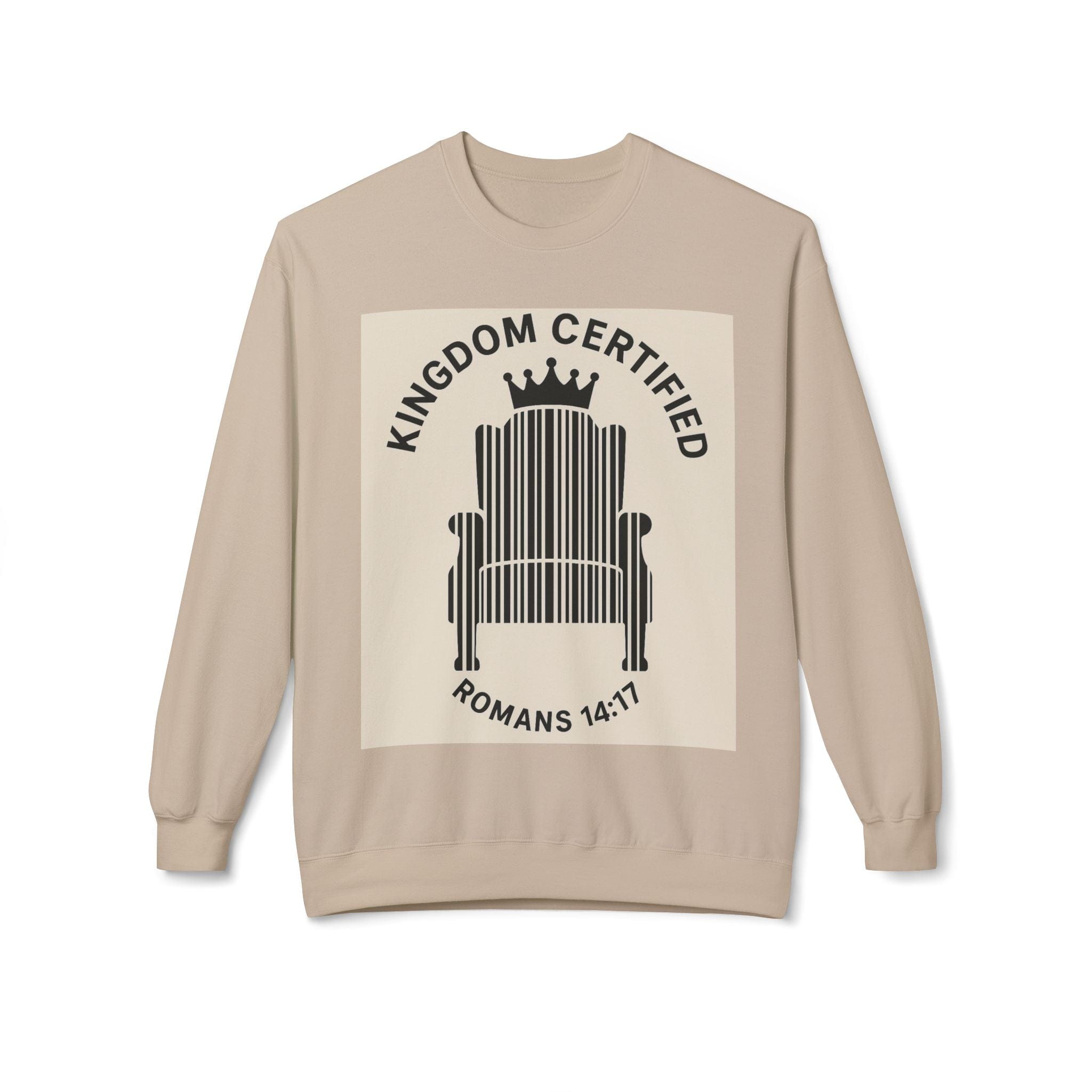 JKFstylez Sweatshirt Sand / S Unisex Kingdom Certified Crewneck Sweatshirt, Cozy Christian Sweatshirt, Inspirational Fleece, Faith-Based Apparel, Gift for Believers