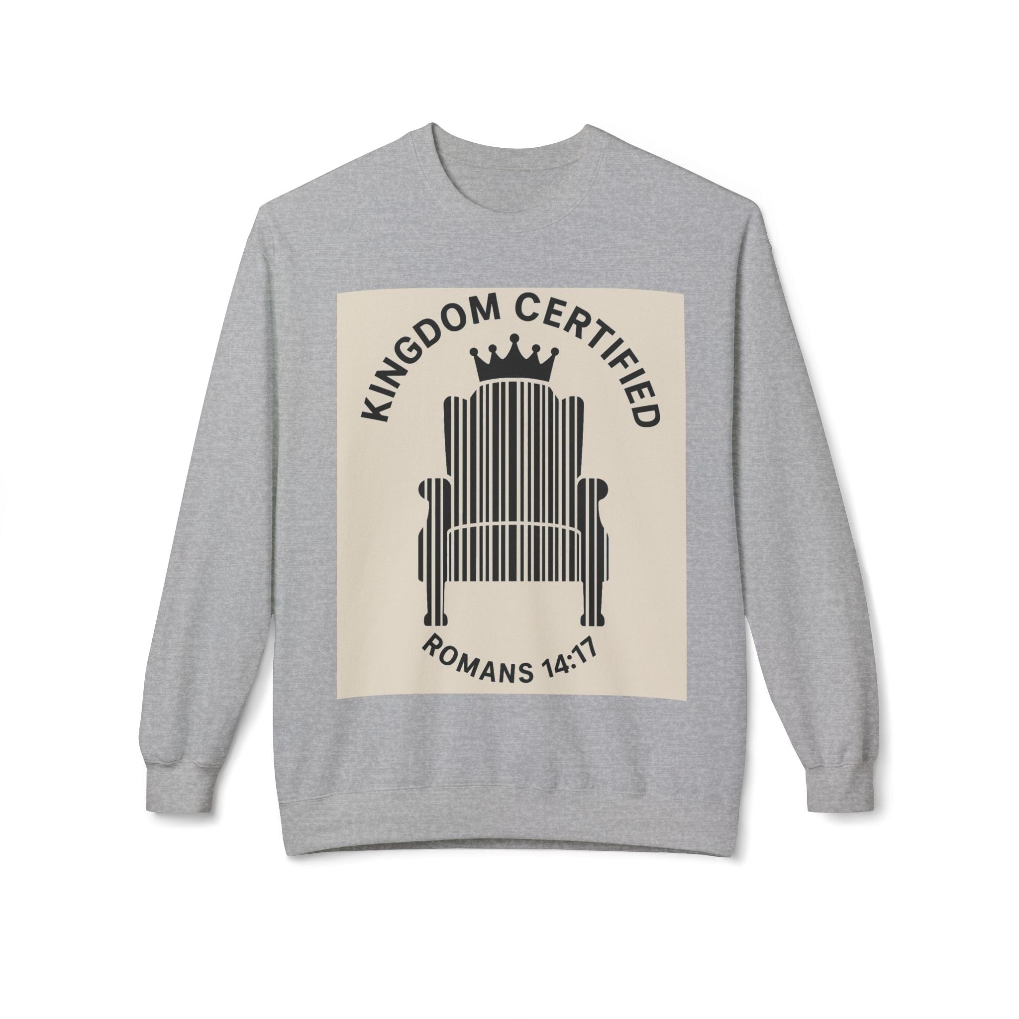 JKFstylez Sweatshirt Sport Grey / S Unisex Kingdom Certified Crewneck Sweatshirt, Cozy Christian Sweatshirt, Inspirational Fleece, Faith-Based Apparel, Gift for Believers