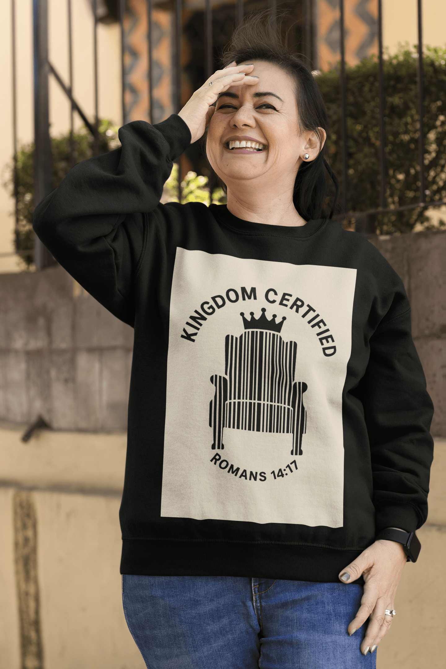 JKFstylez Sweatshirt Unisex Kingdom Certified Crewneck Sweatshirt, Cozy Christian Sweatshirt, Inspirational Fleece, Faith-Based Apparel, Gift for Believers