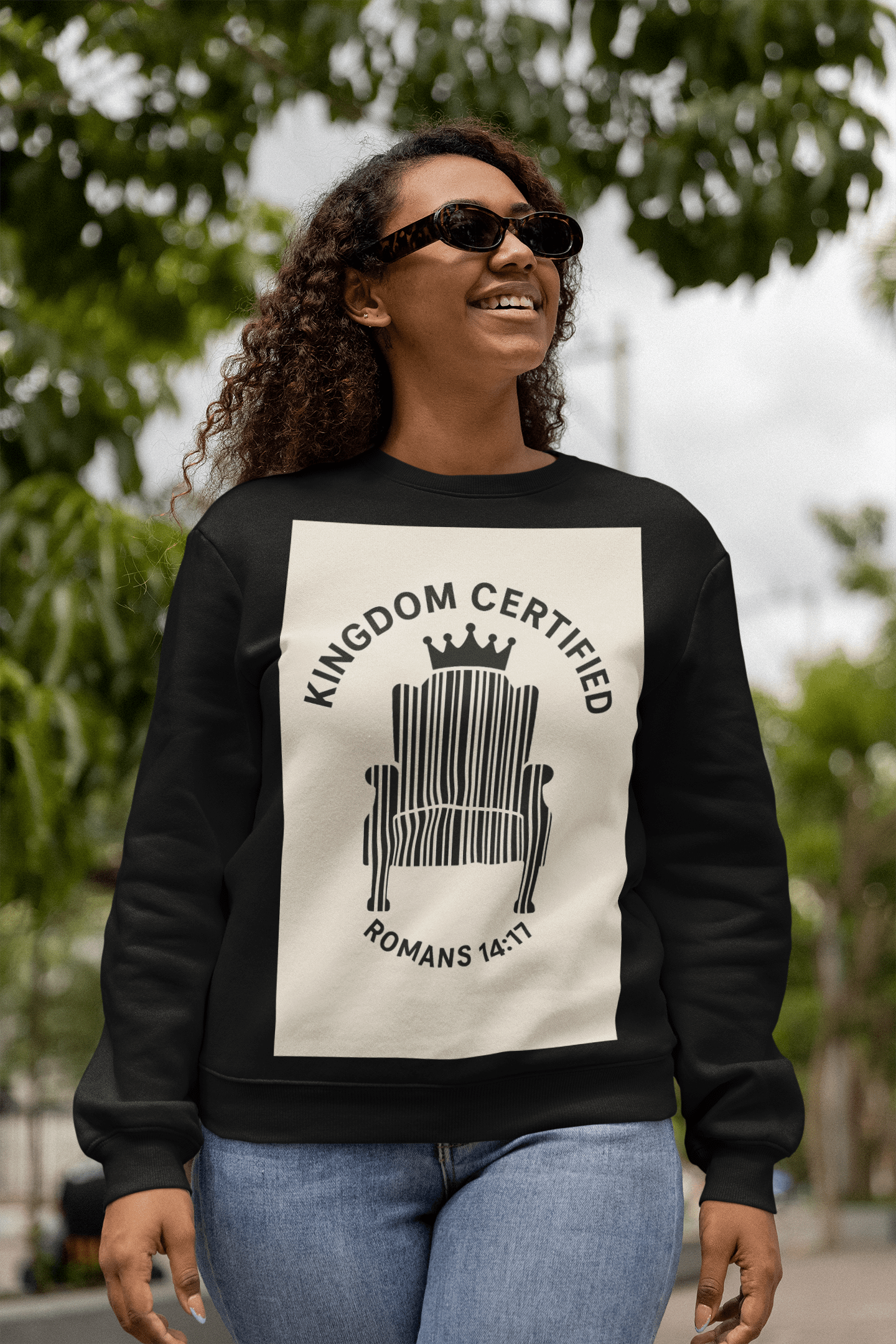 JKFstylez Sweatshirt Unisex Kingdom Certified Crewneck Sweatshirt, Cozy Christian Sweatshirt, Inspirational Fleece, Faith-Based Apparel, Gift for Believers