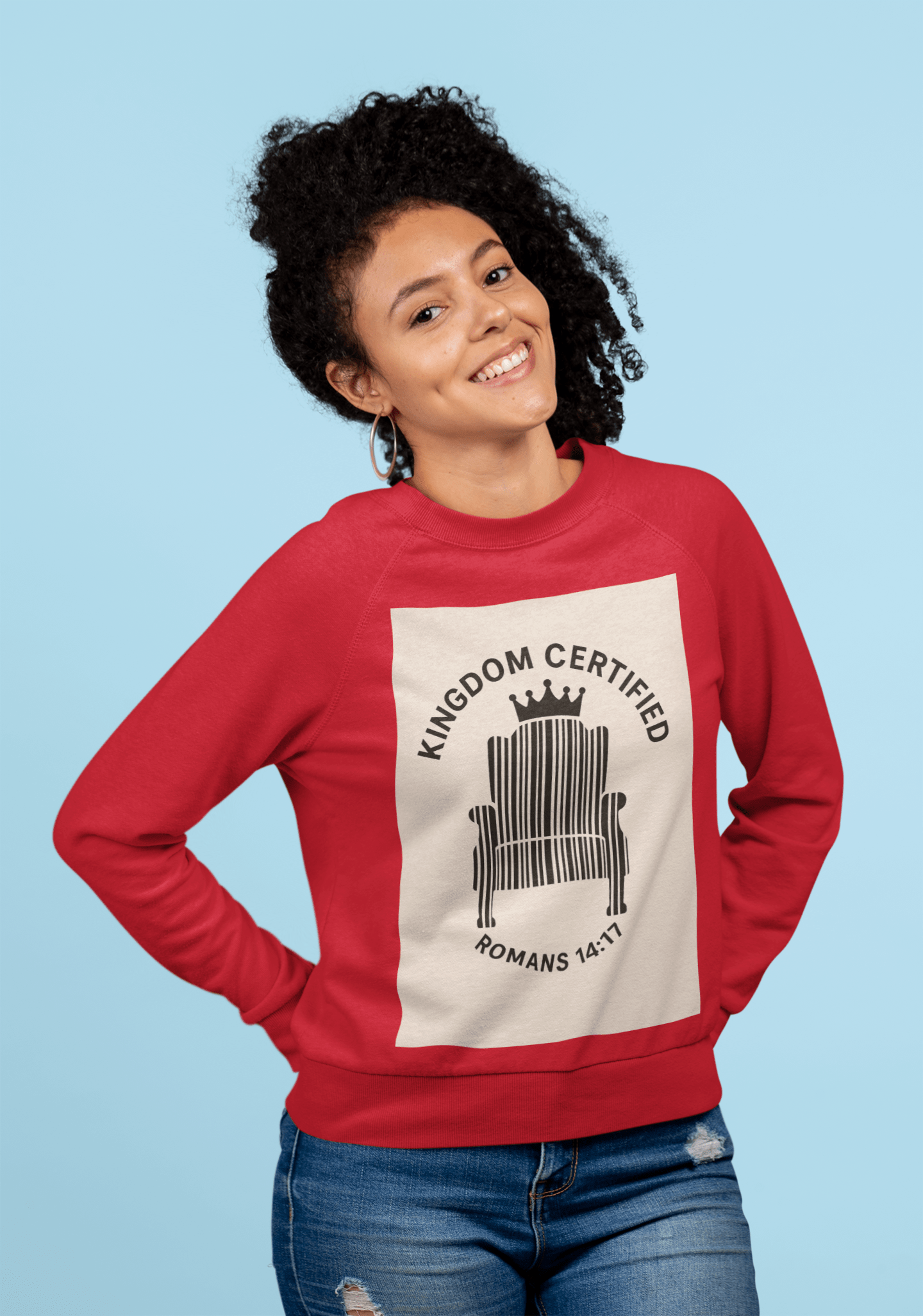 JKFstylez Sweatshirt Unisex Kingdom Certified Crewneck Sweatshirt, Cozy Christian Sweatshirt, Inspirational Fleece, Faith-Based Apparel, Gift for Believers