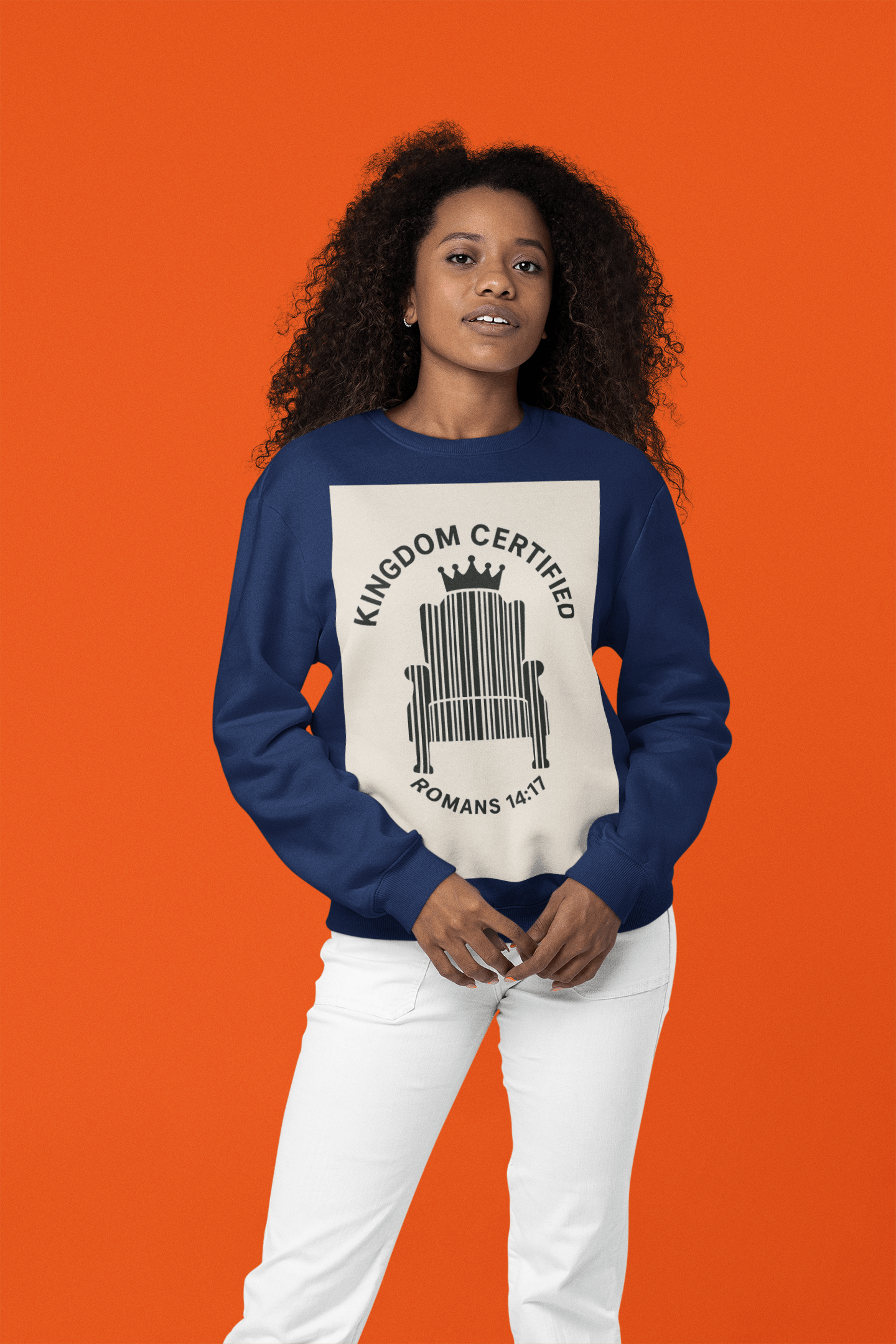 JKFstylez Sweatshirt Unisex Kingdom Certified Crewneck Sweatshirt, Cozy Christian Sweatshirt, Inspirational Fleece, Faith-Based Apparel, Gift for Believers