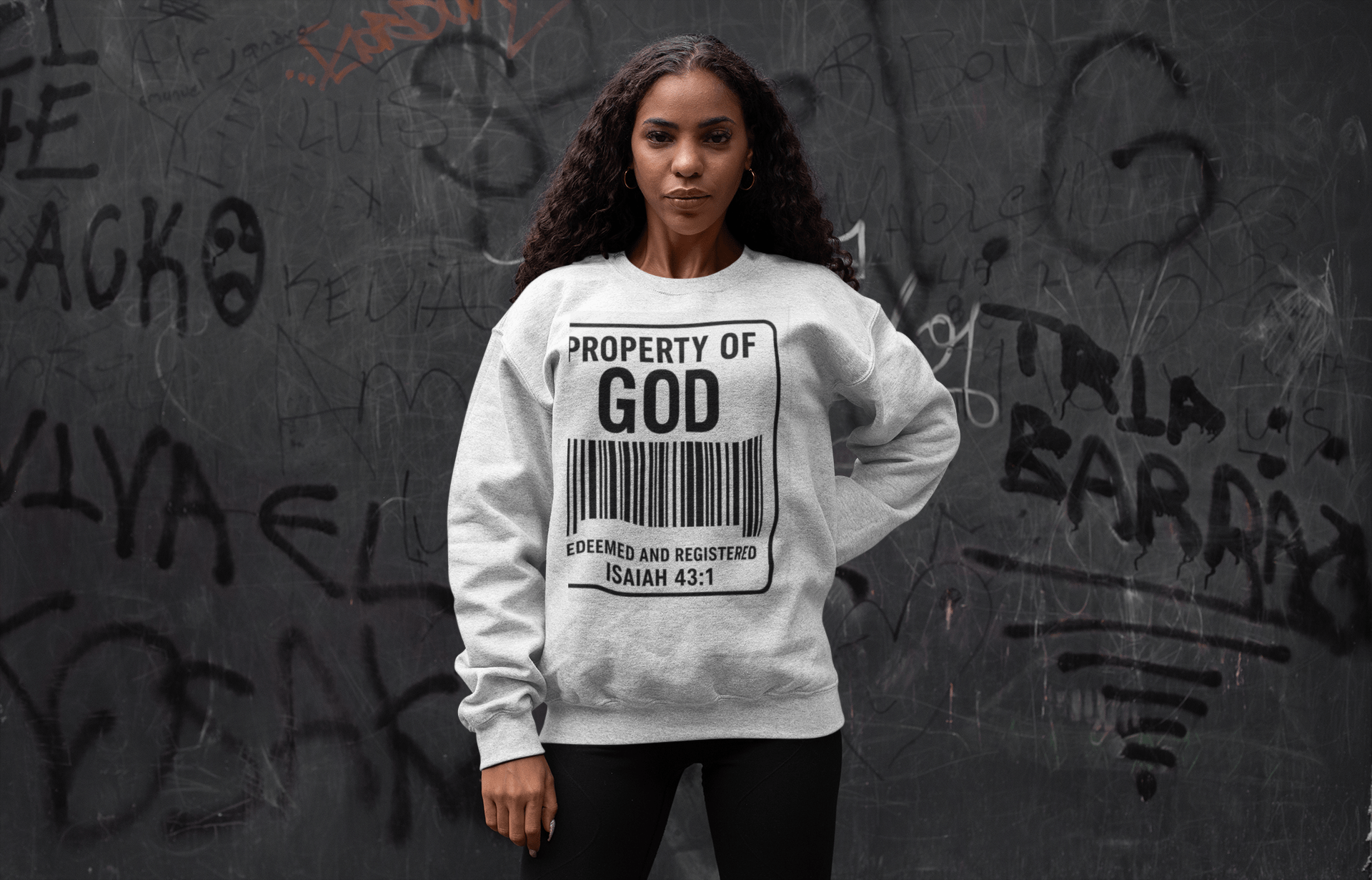 JKFstylez Sweatshirt Unisex Property of God Crewneck Sweatshirt