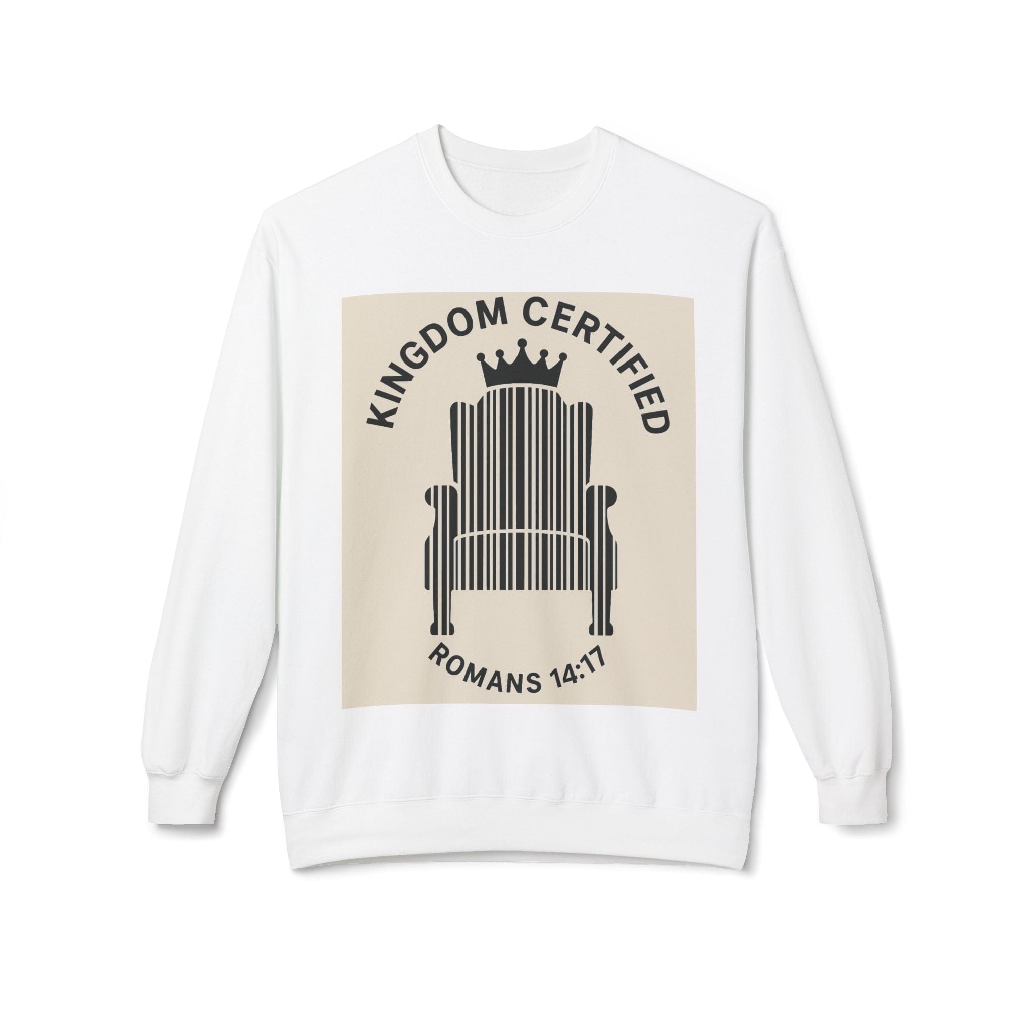 JKFstylez Sweatshirt White / S Unisex Kingdom Certified Crewneck Sweatshirt, Cozy Christian Sweatshirt, Inspirational Fleece, Faith-Based Apparel, Gift for Believers