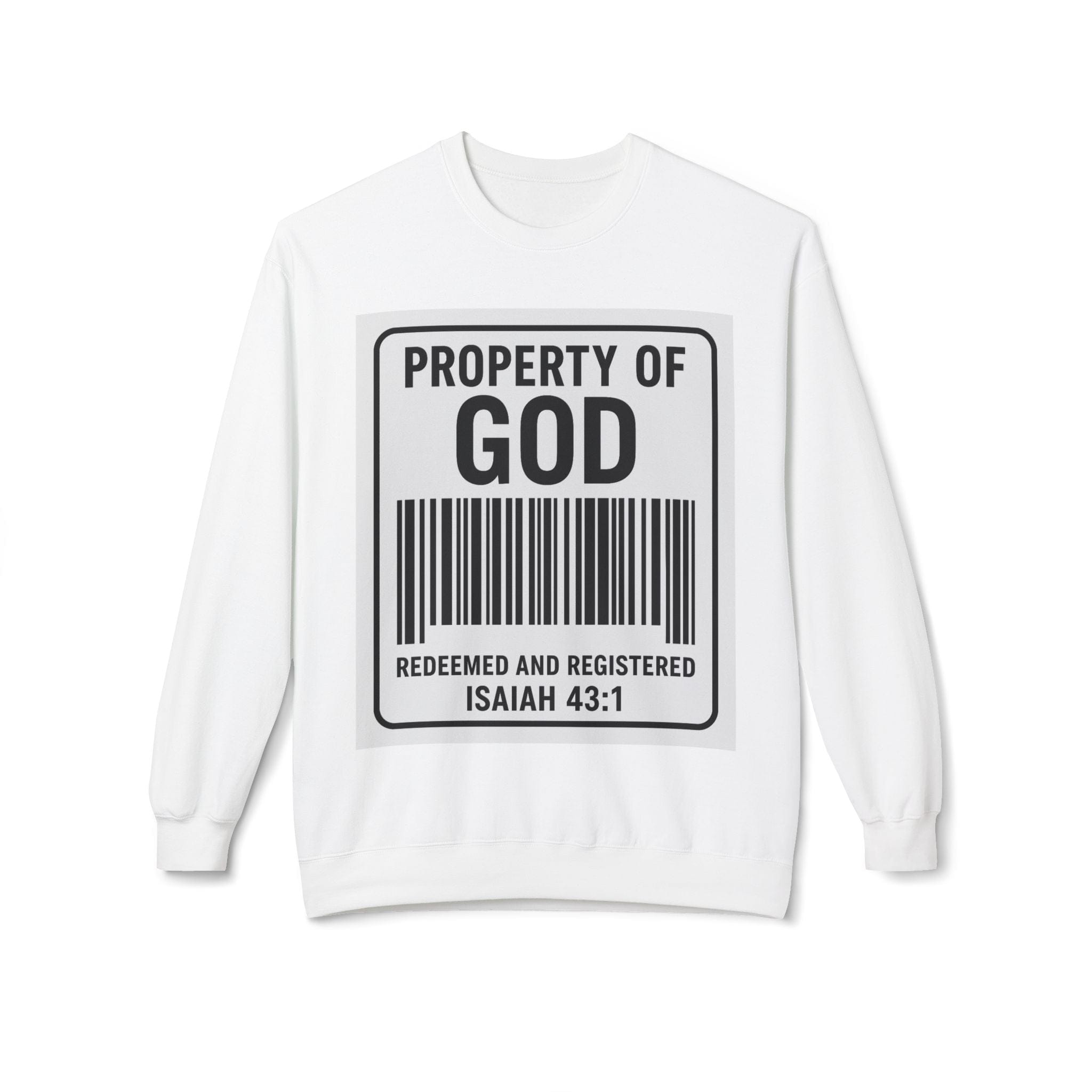 JKFstylez Sweatshirt White / S Unisex Property of God Crewneck Sweatshirt