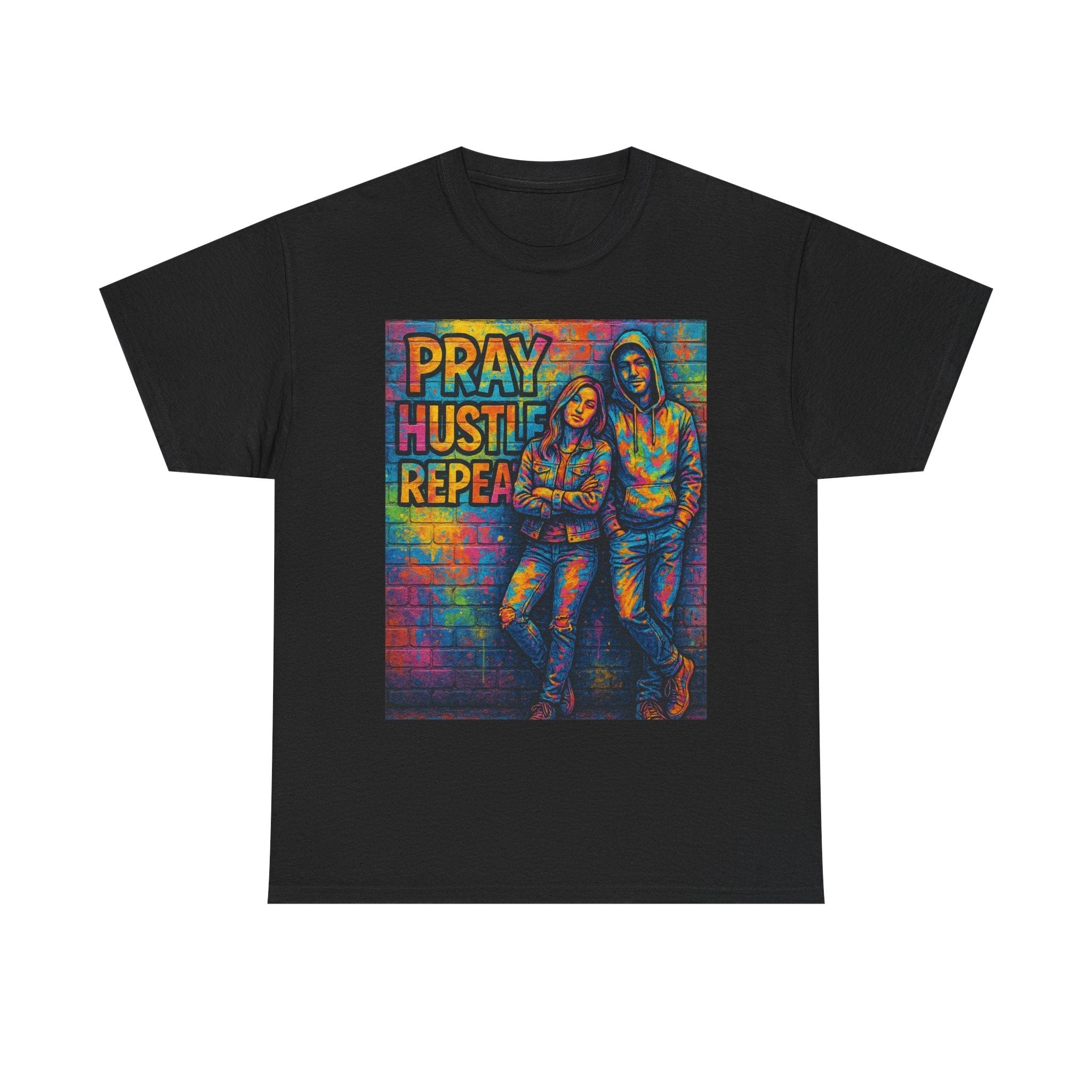 JKFstylez T-Shirt Black / S Unisex Pray Hustle Repeat Graphic T-Shirt