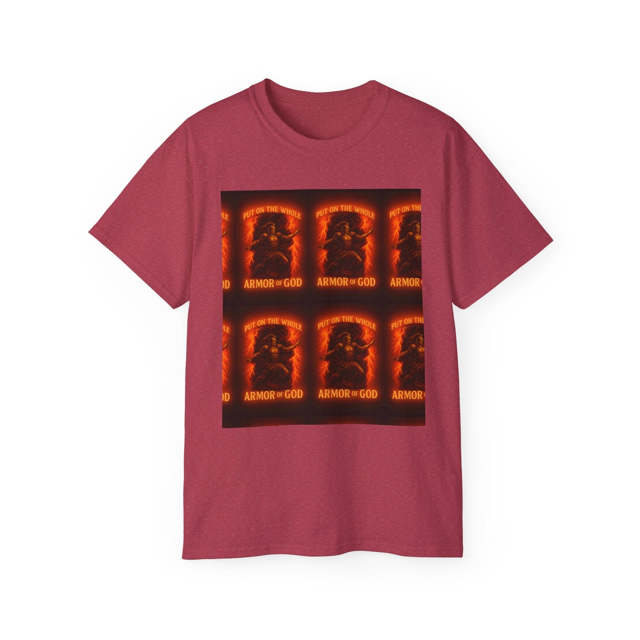 JKFstylez T-Shirt Heather Cardinal / S Spiritual Armor Graphic Tee | Unisex Cotton T-Shirt