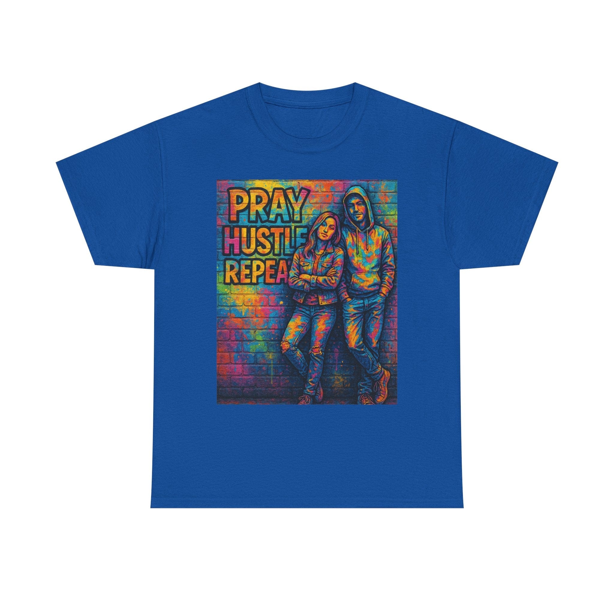 JKFstylez T-Shirt Royal / S Unisex Pray Hustle Repeat Graphic T-Shirt