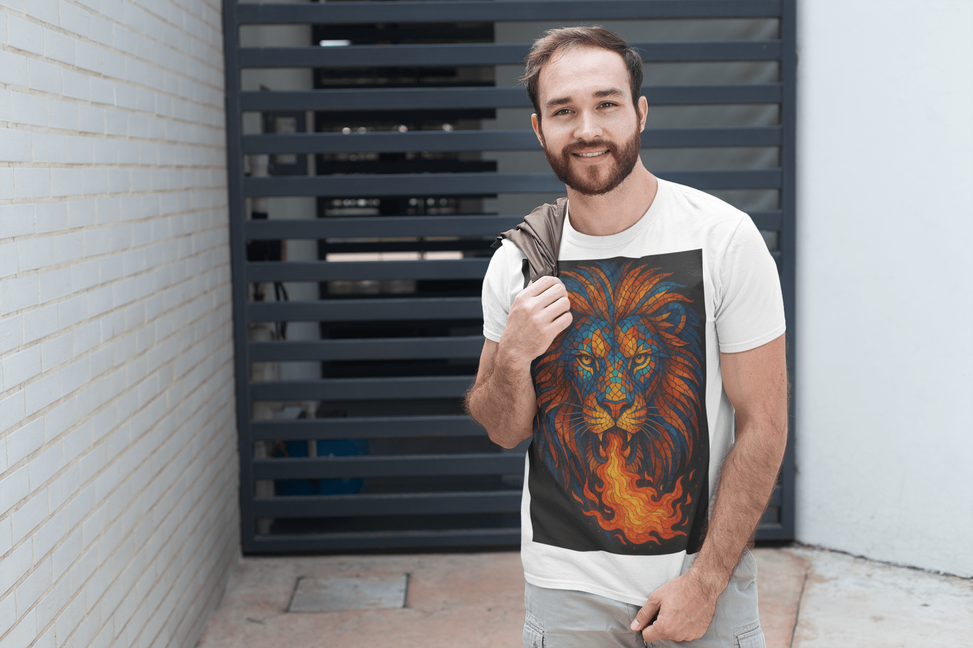 JKFstylez T-Shirt Unisex Lion Judah Graphic Short Slv. T