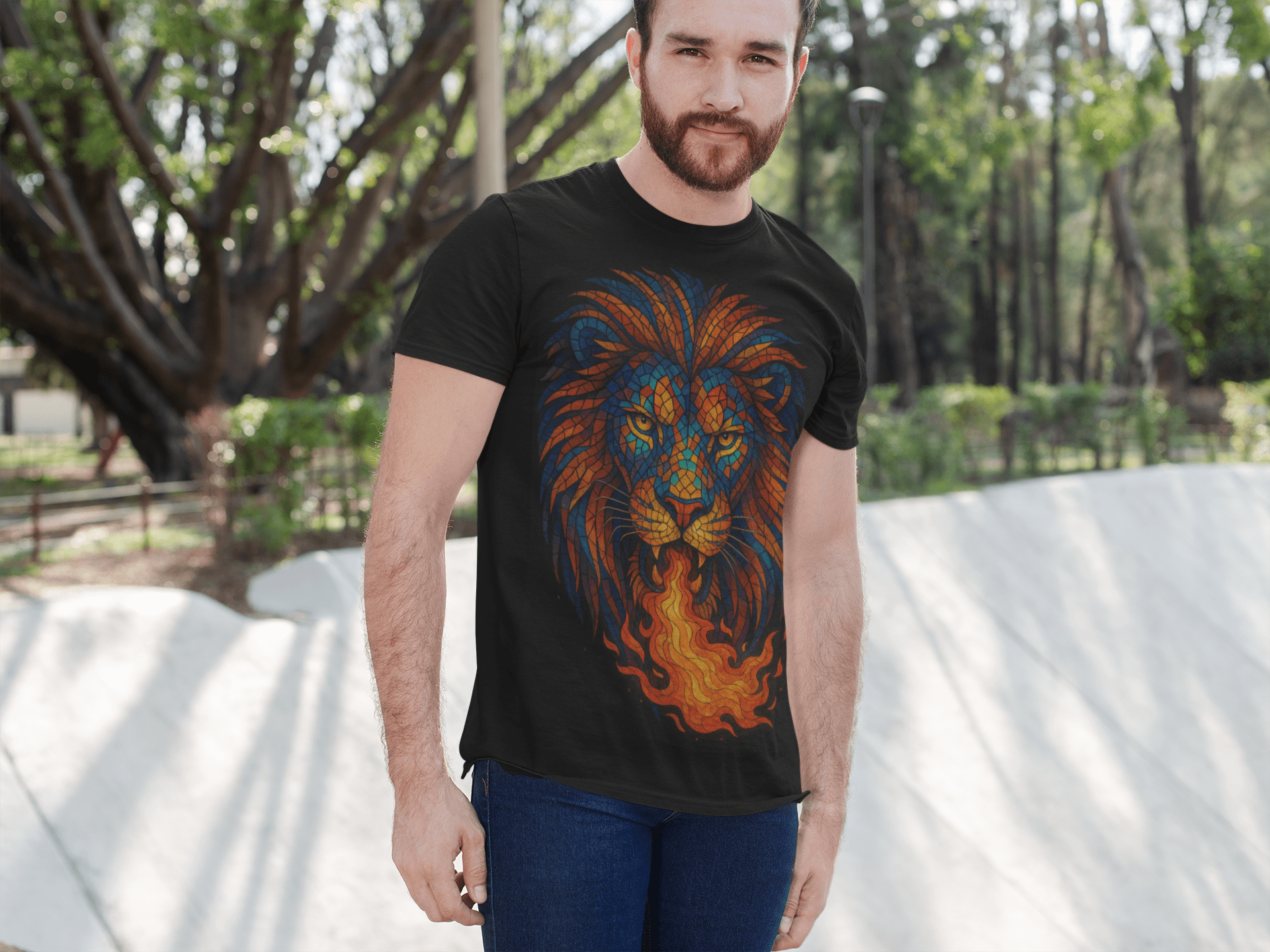 JKFstylez T-Shirt Unisex Lion Judah Graphic Short Slv. T