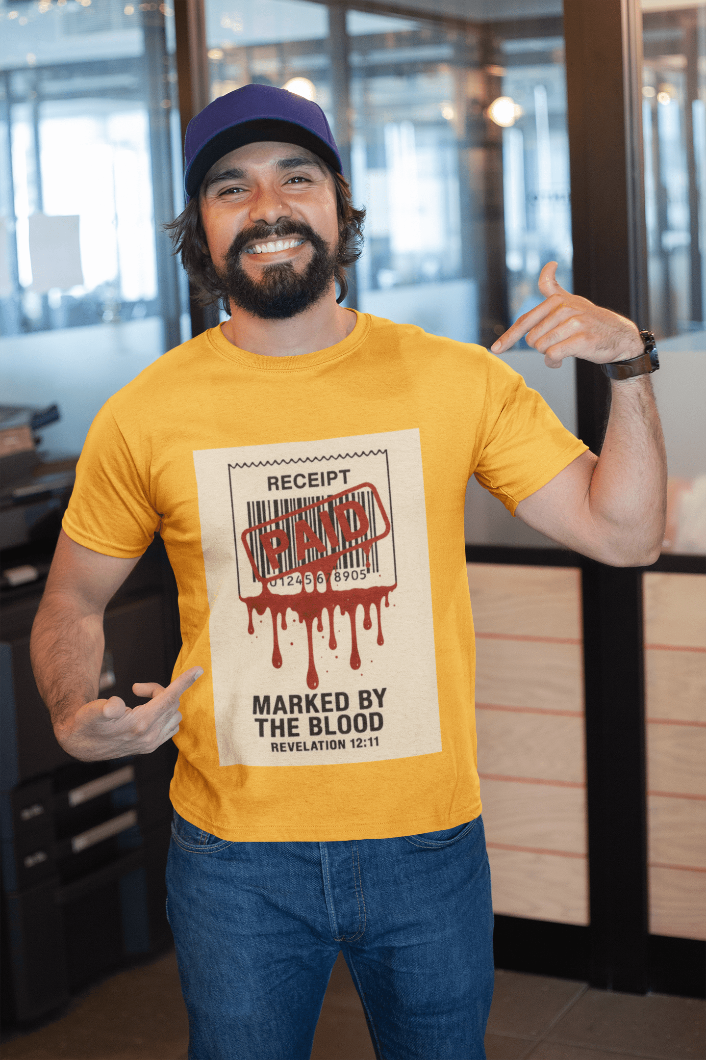 JKFstylez T-Shirt Unisex Marked By The Blood Revelation Tee