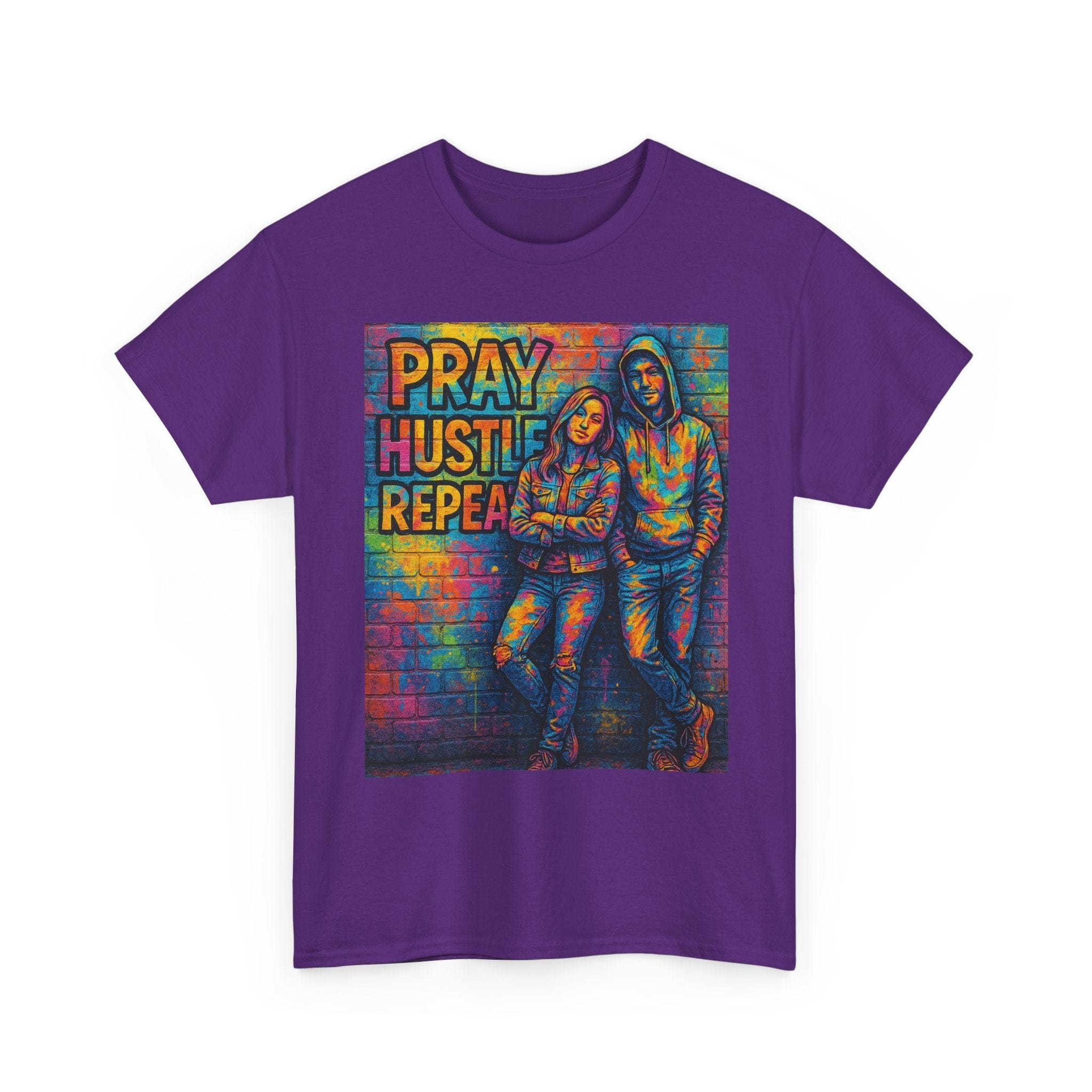 JKFstylez T-Shirt Unisex Pray Hustle Repeat Graphic T-Shirt