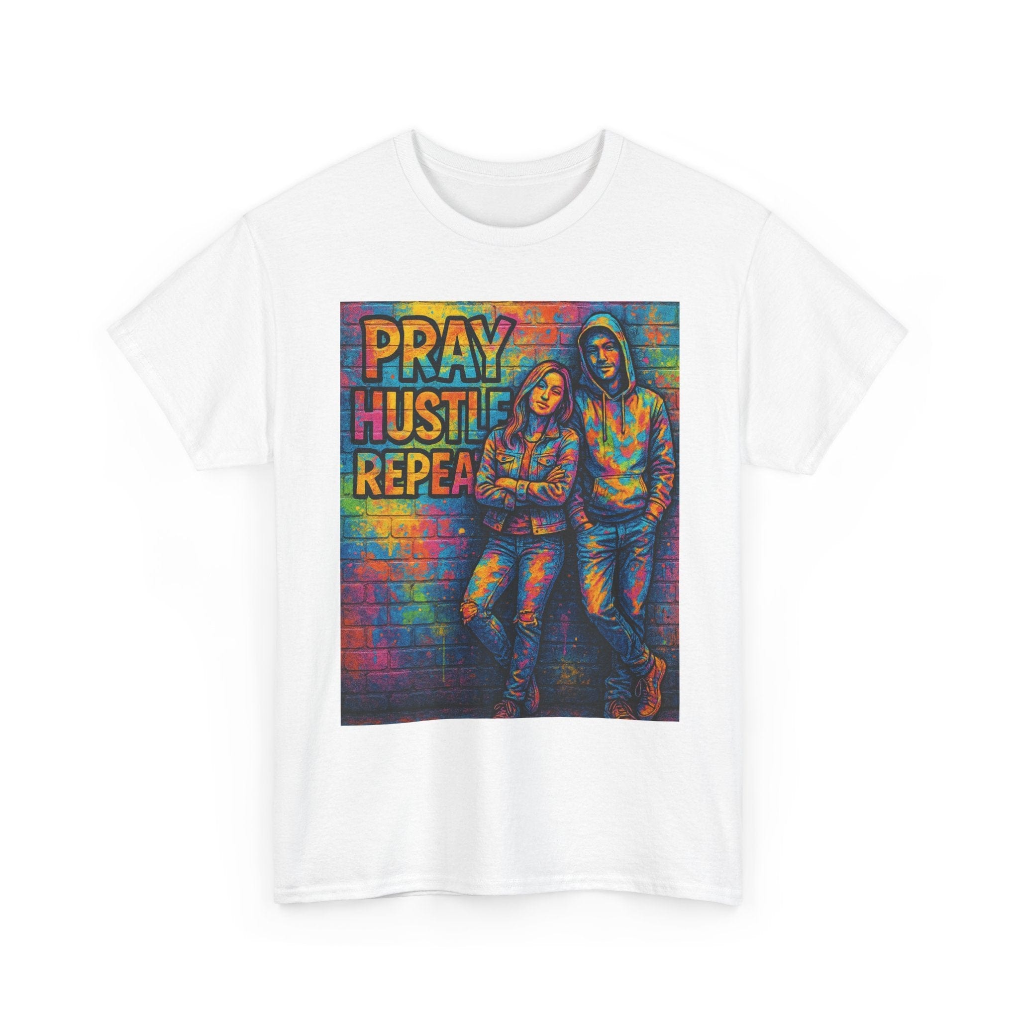 JKFstylez T-Shirt Unisex Pray Hustle Repeat Graphic T-Shirt