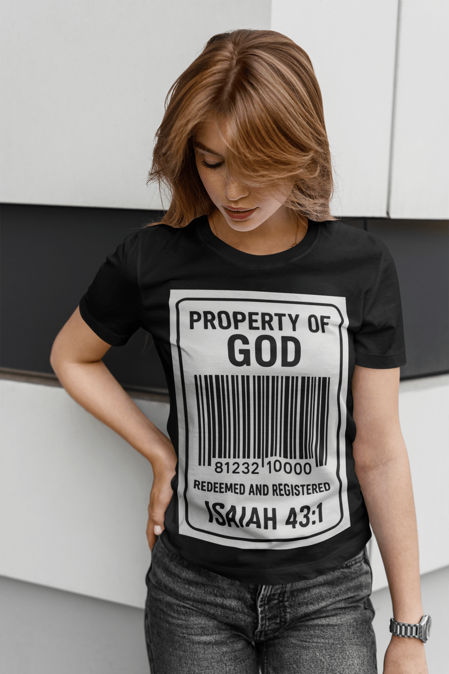 JKFstylez T-Shirt Unisex Property of God Cotton Crew Tee (LV)
