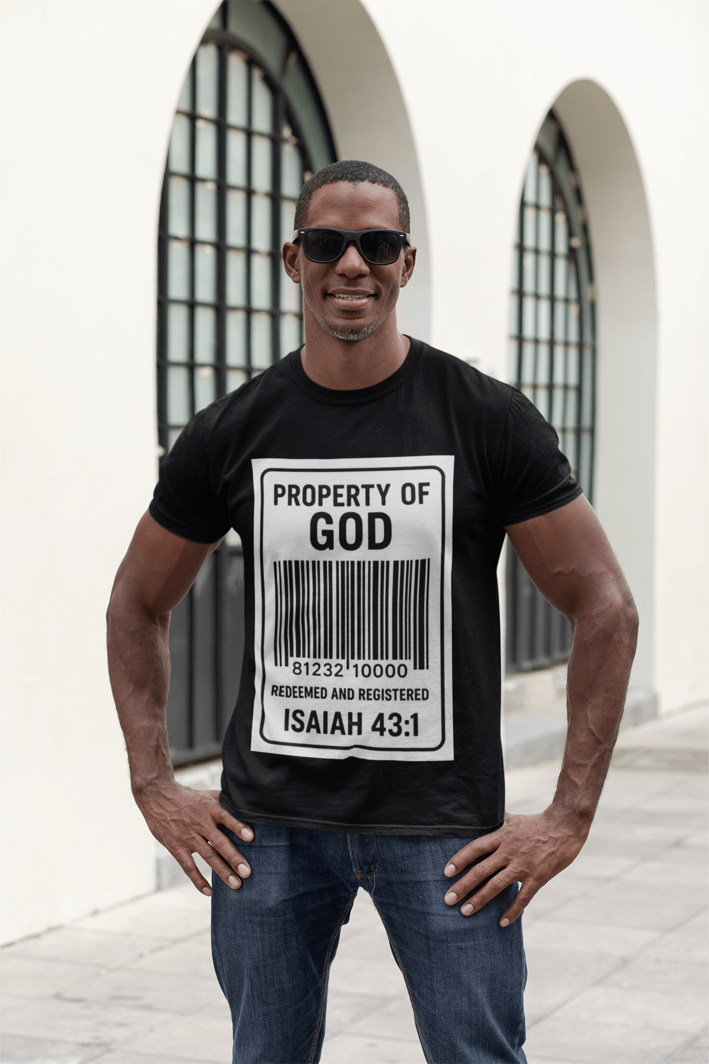 JKFstylez T-Shirt Unisex Property of God Cotton Crew Tee (LV)