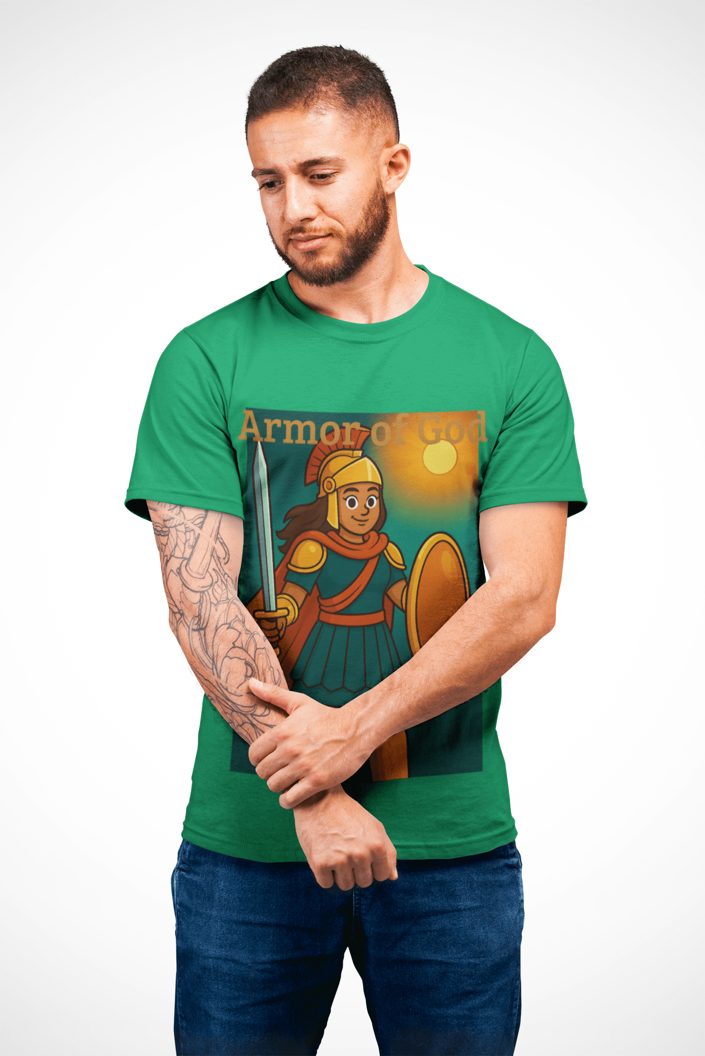 JKFstylez T-Shirt Unisex Warrior of God Short slv. Tee