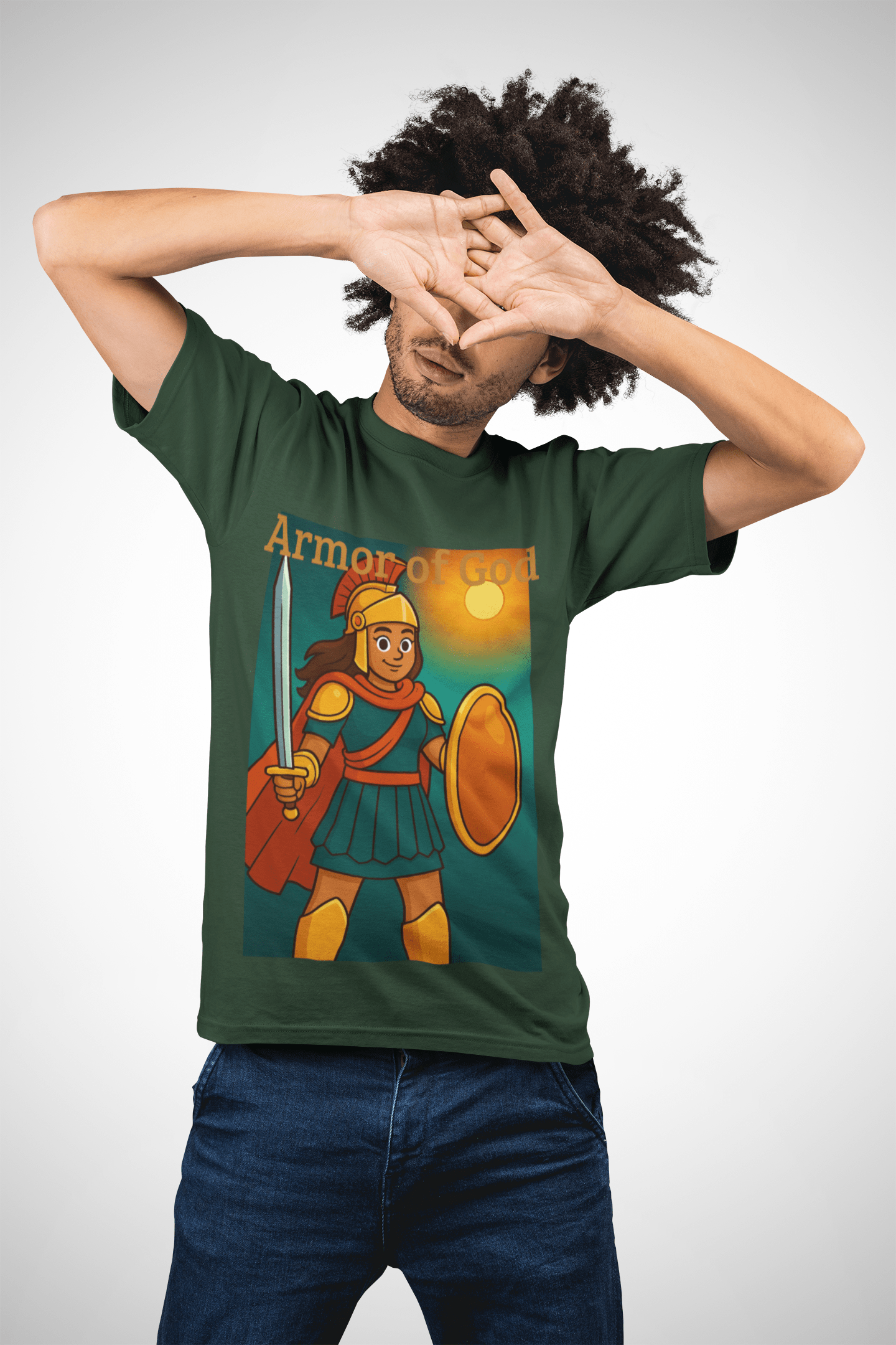 JKFstylez T-Shirt Unisex Warrior of God Short slv. Tee